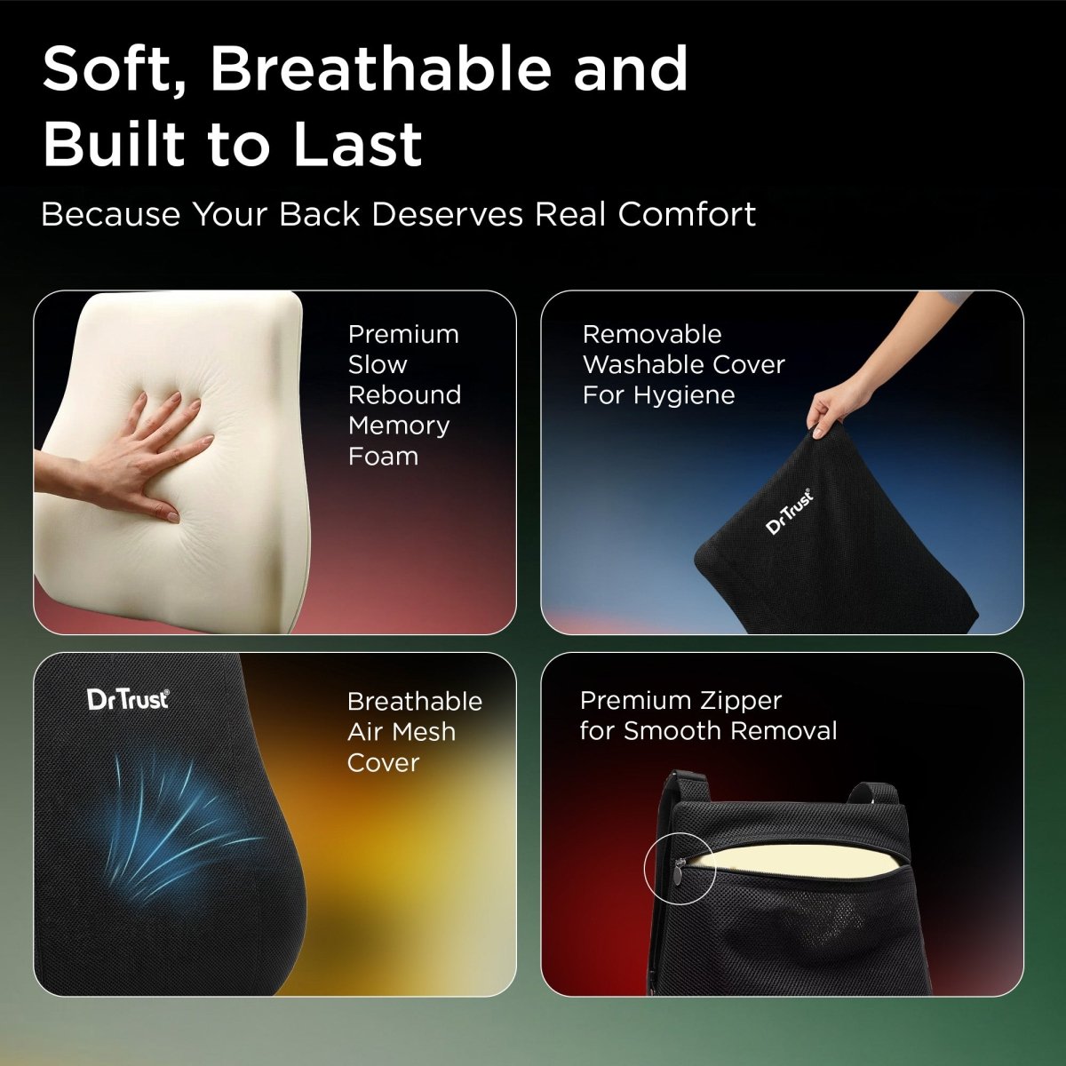 Dr Trust USA Sportivo Car Seat Backrest 3204