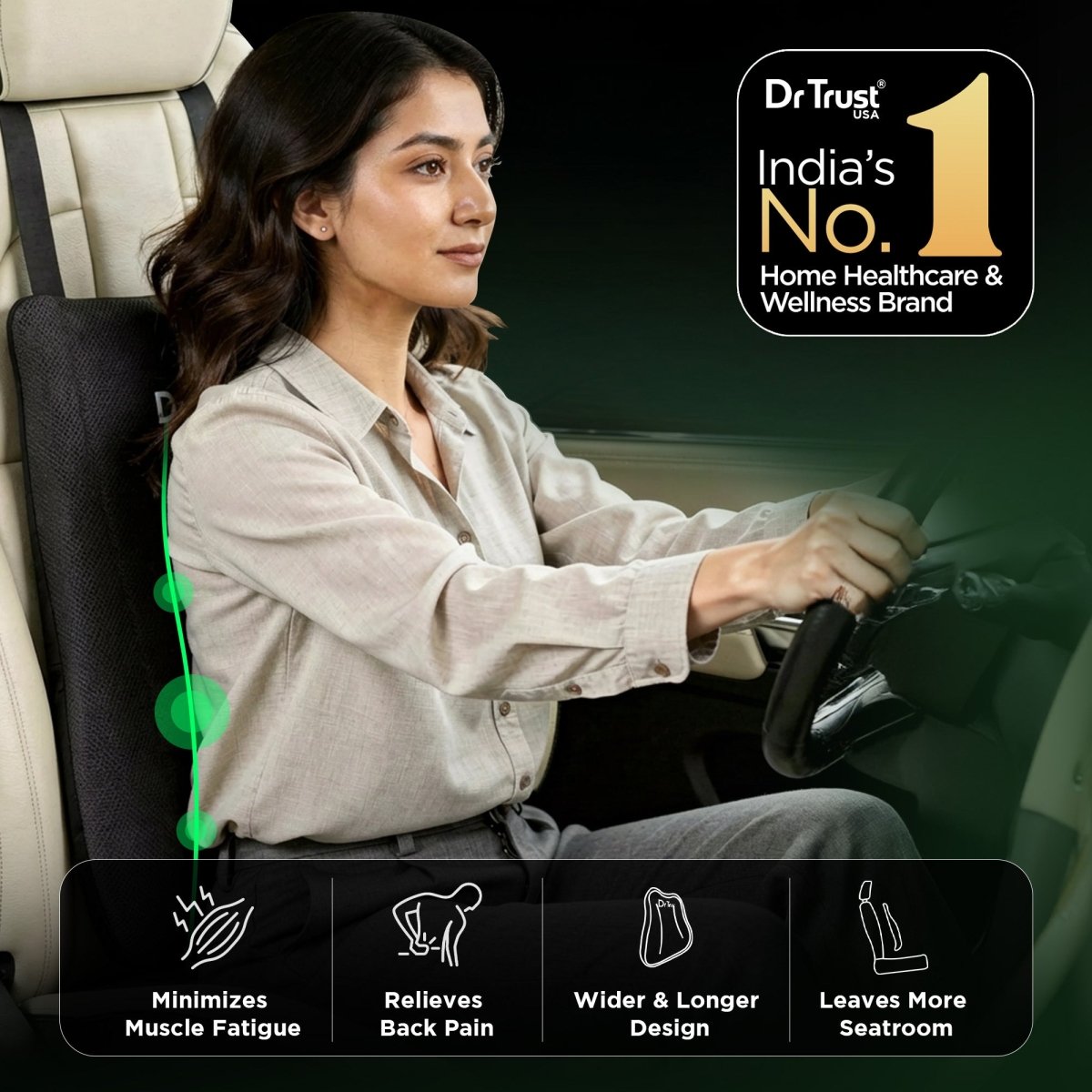 Dr Trust USA Sportivo Car Seat Backrest 3204