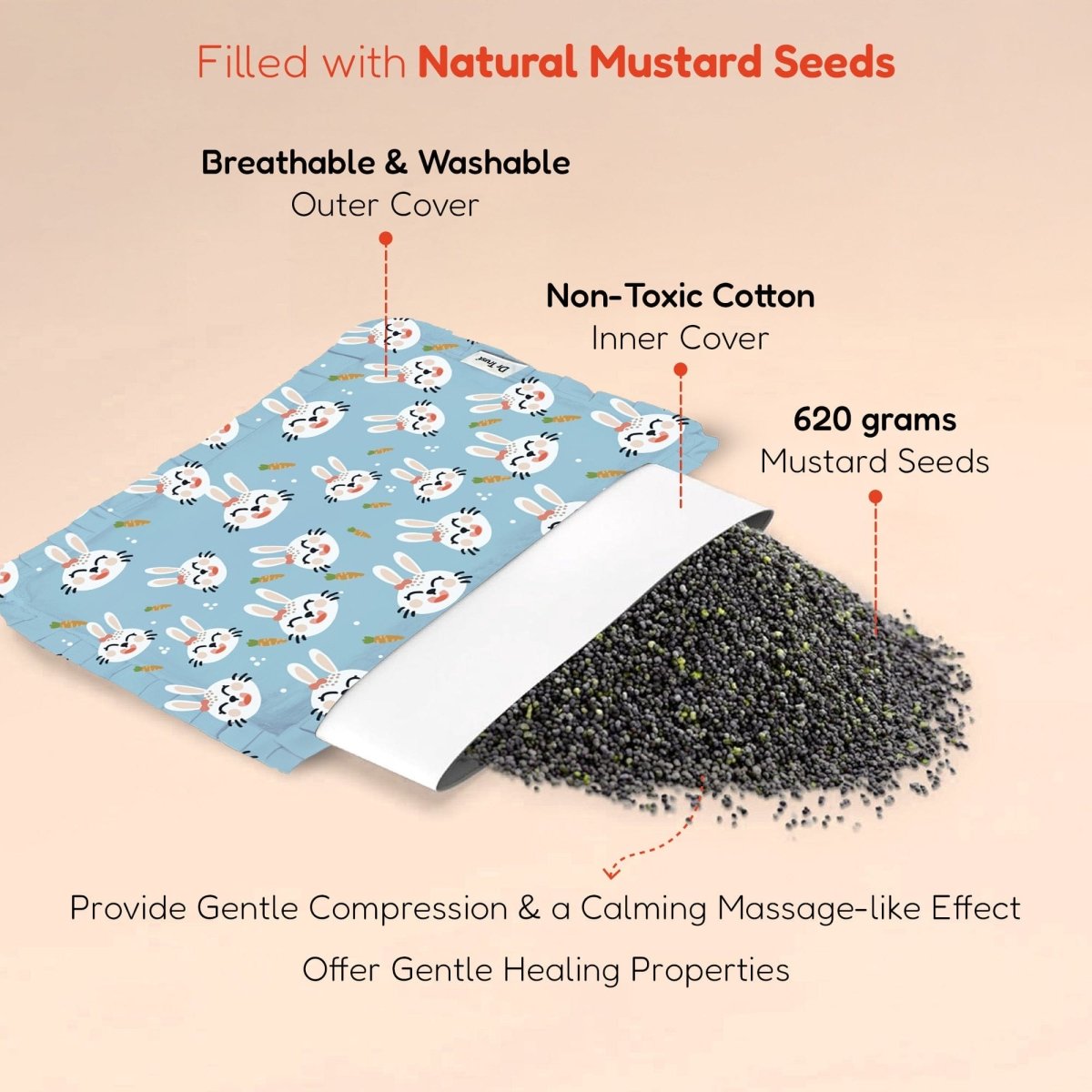 Dr Trust USA TRUBABY Mustard Seed Baby Head Shaping Pillow 380