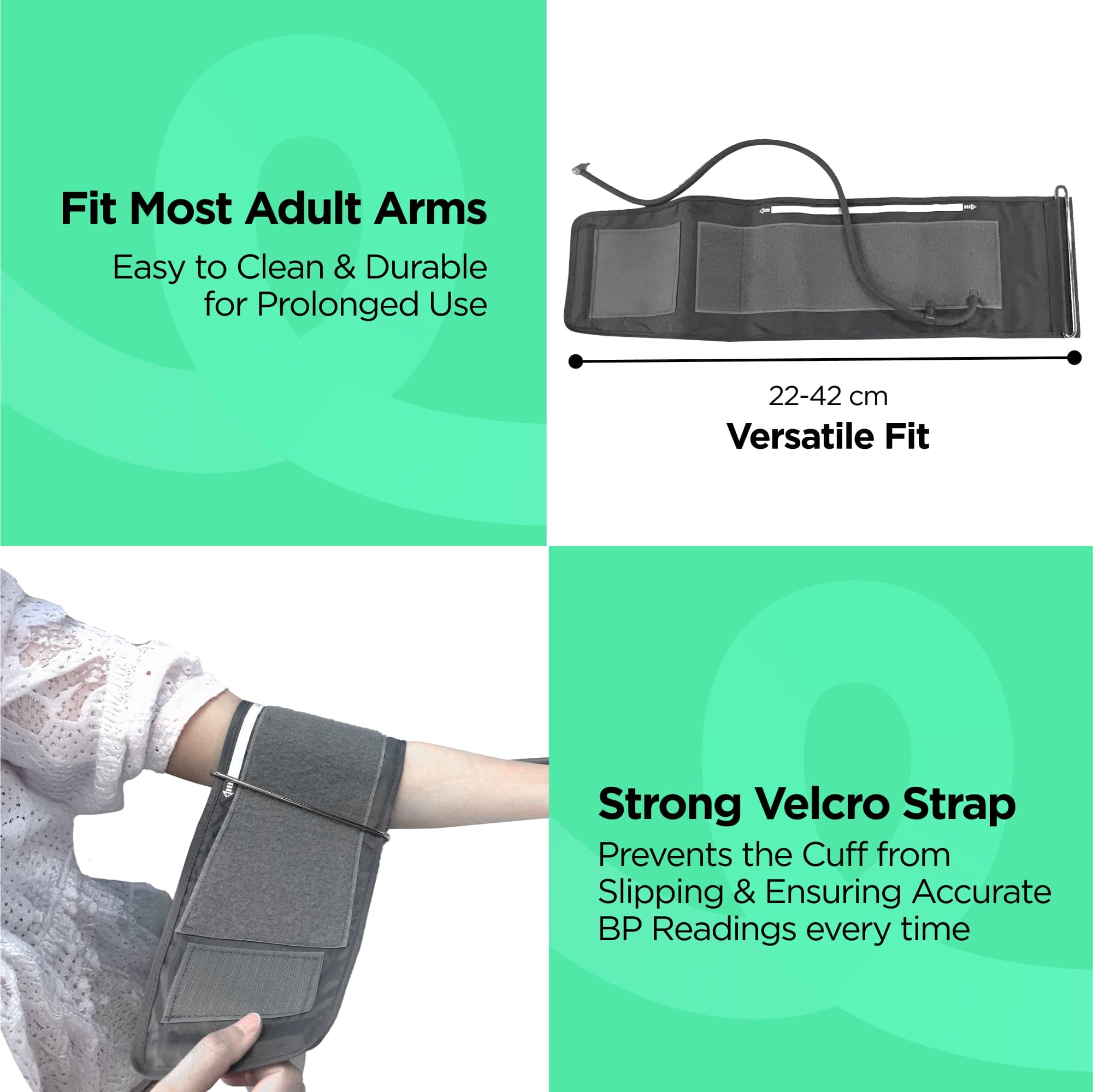 Dr Trust USA Blood Pressure Monitor Dr Trust USA Upper Arm BP Monitor Cuff Size of 22-42 cm For Blood Pressure Measurements, Durable, Soft & Comfortable BP Machine Cuff 129