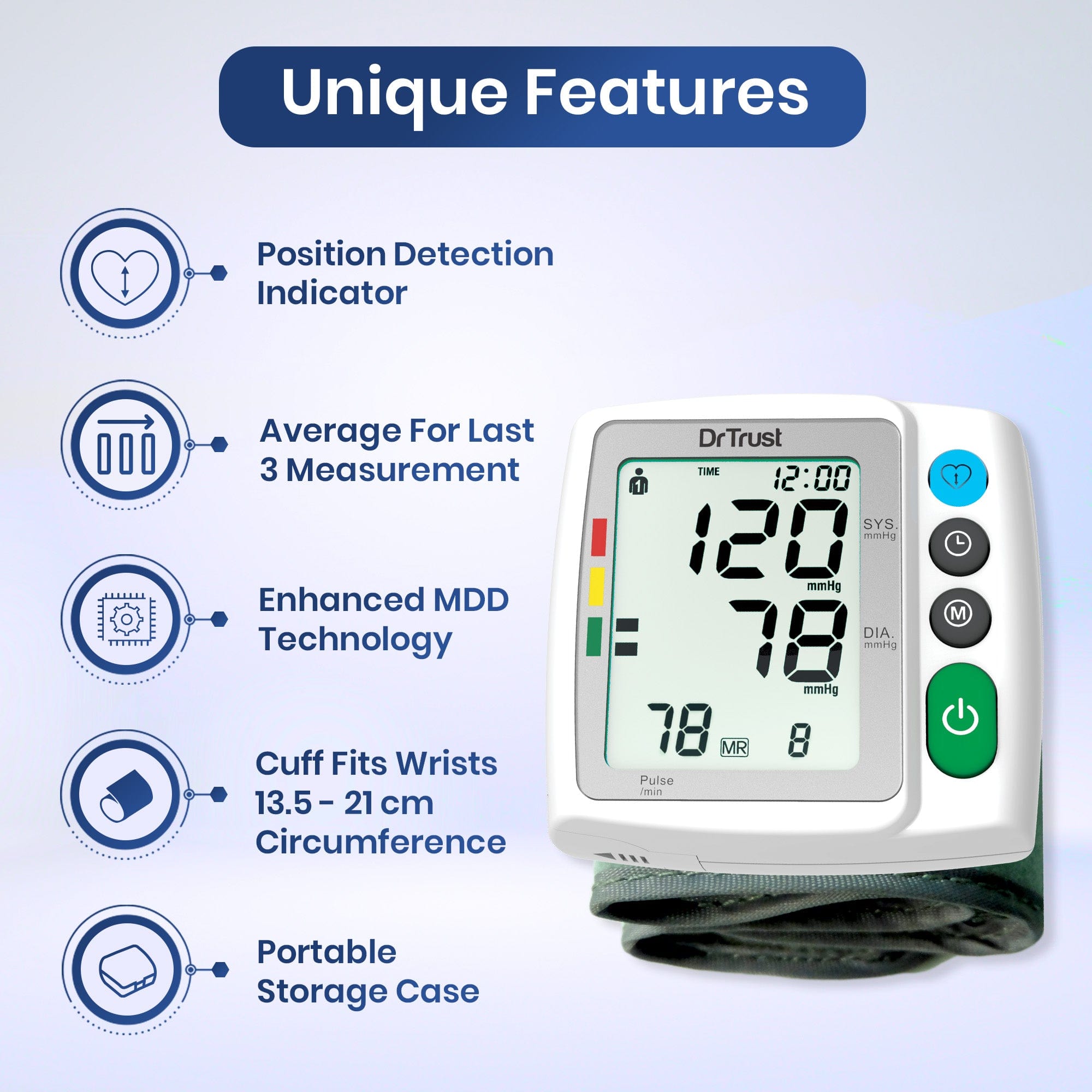 Dr Trust USA Blood Pressure Monitor Dr Trust USA Wrist BP 109