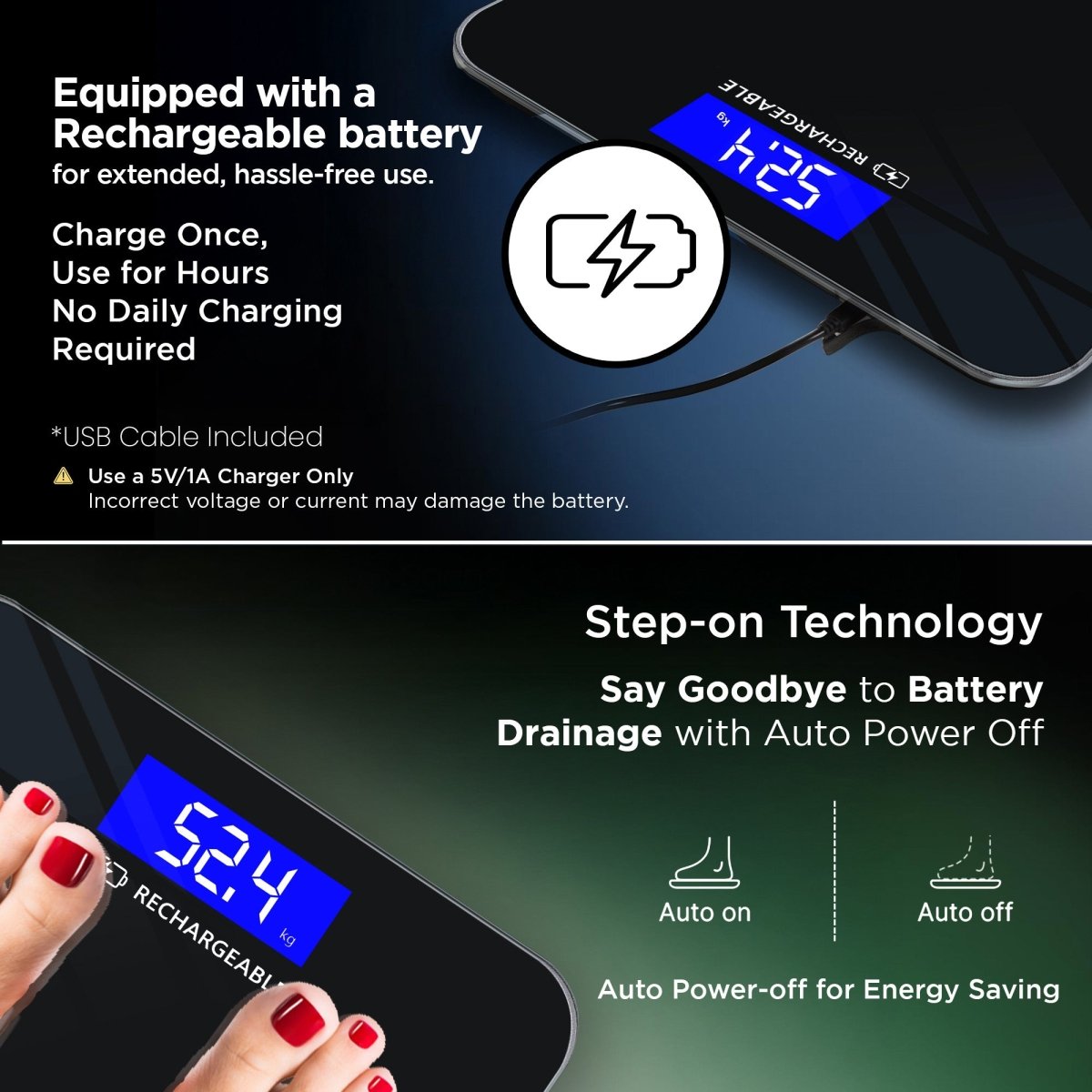 Dr Trust USA Zen Rechargeable Personal Scale 503