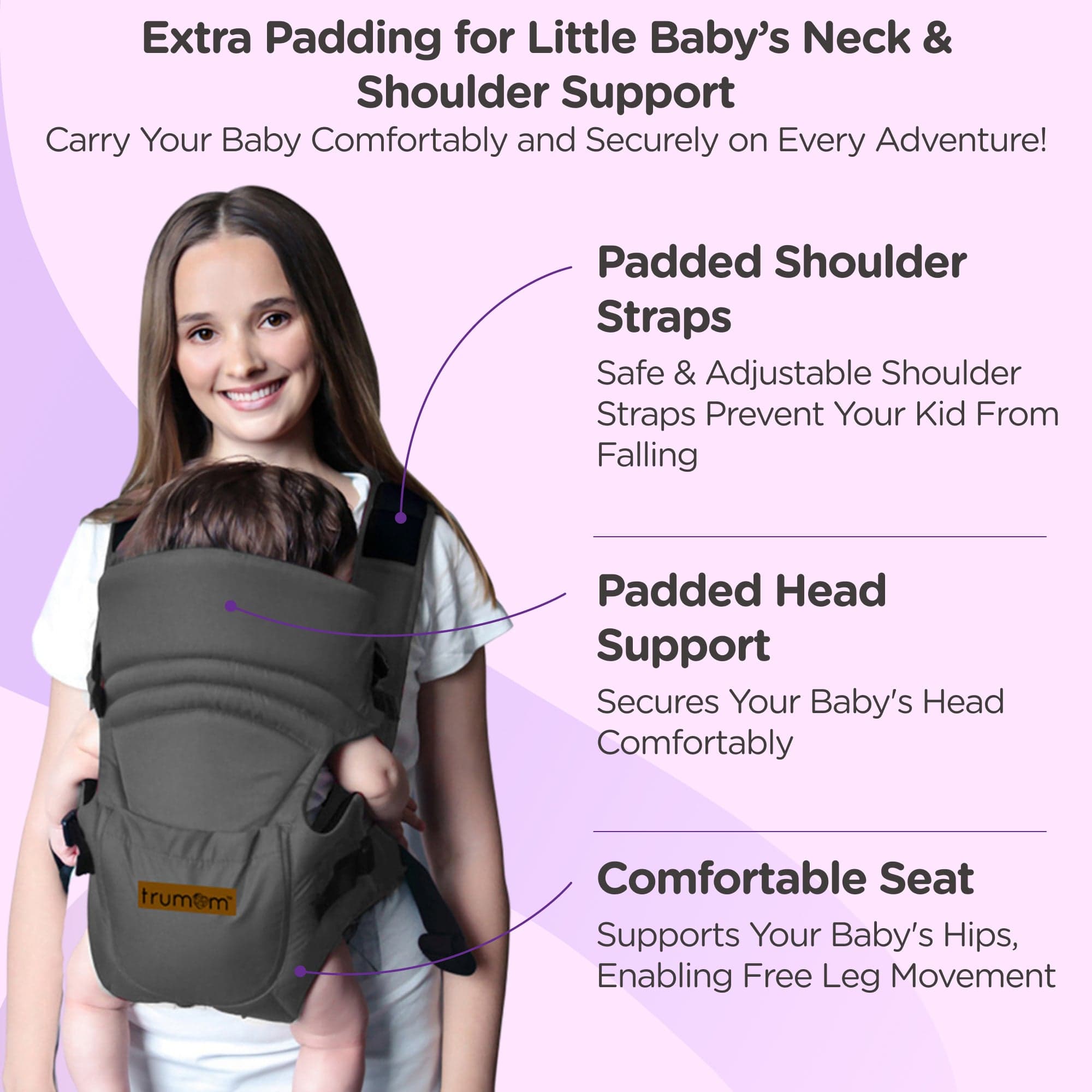 Dr Trust USA baby carrier Trumom USA 3 in1 Baby Carrier 2005 for kids 0 to 36 months old (Upto 12 Kg)