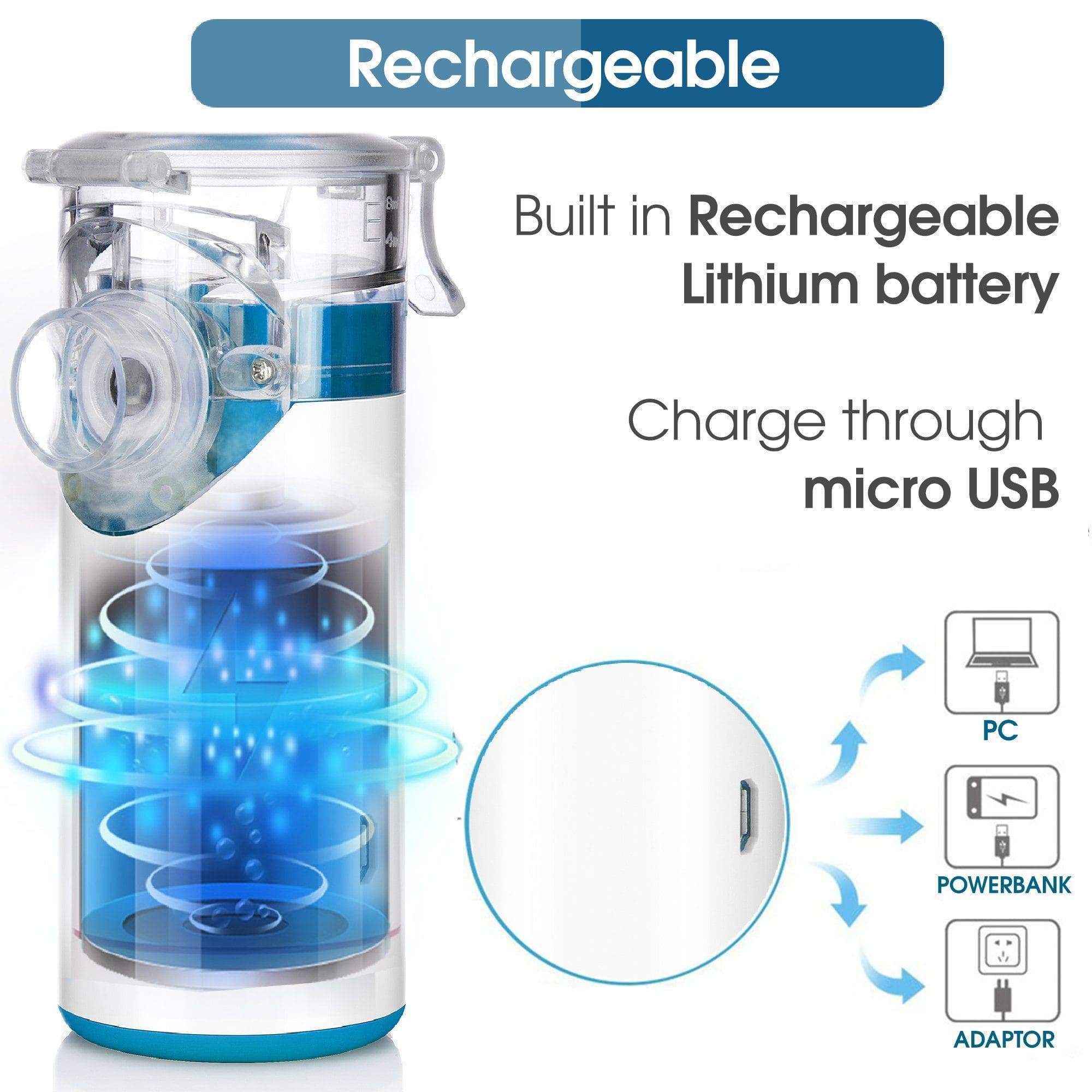 Dr Trust USA Mesh Nebulizer Rechargeable 406 | Dr Trust.