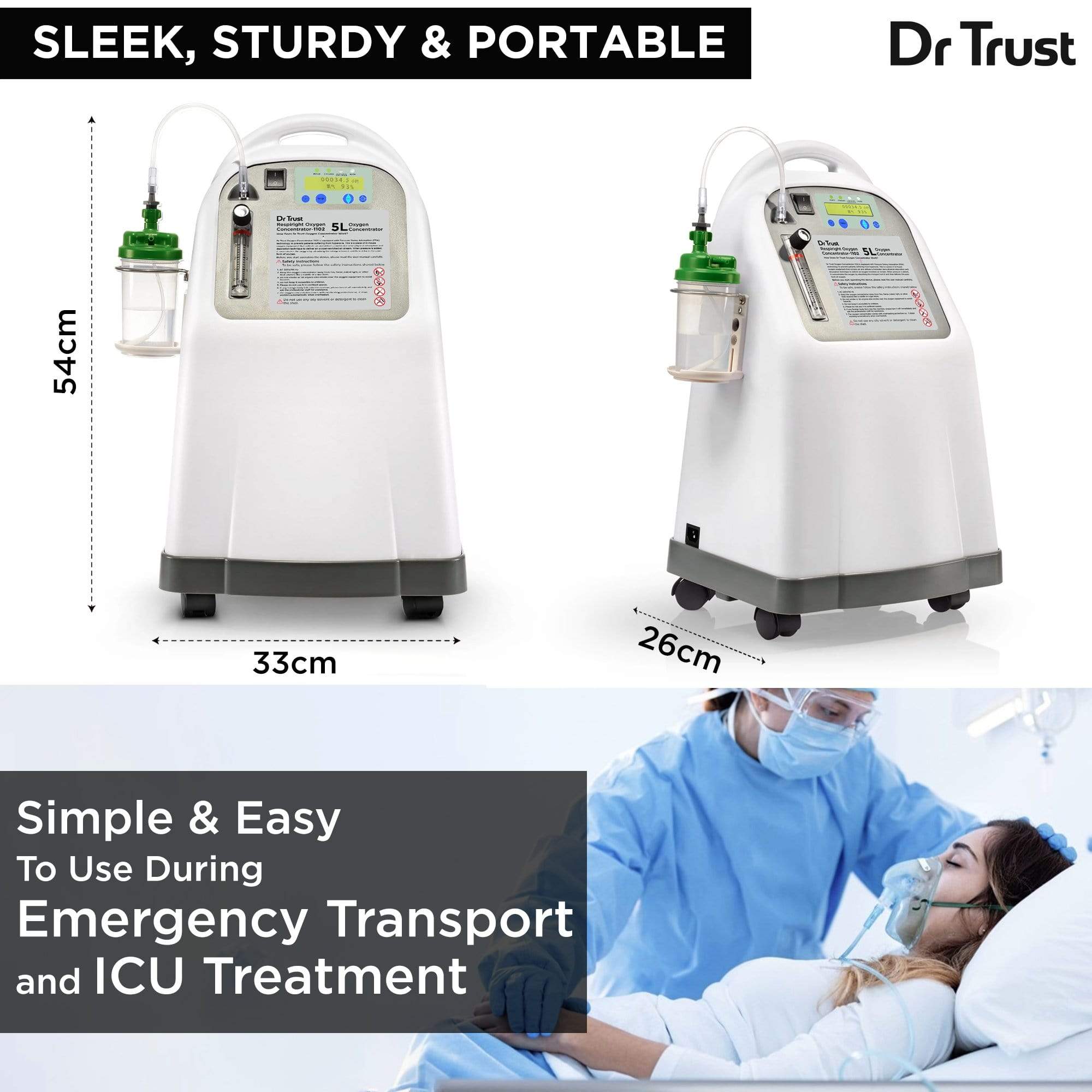 Dr Trust USA 5L Oxygen Concentrator 1102 | Dr Trust.