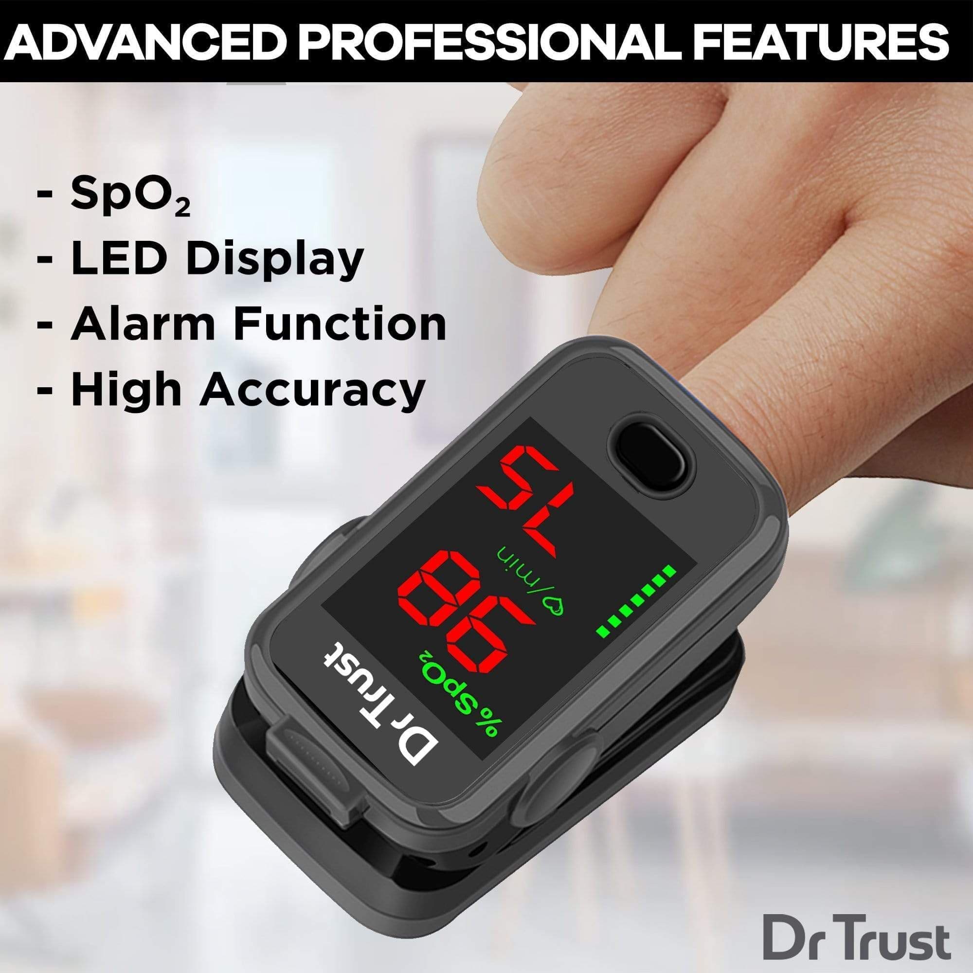 Dr Trust USA Pulse Oximeter 215 (Black) | Dr Trust.