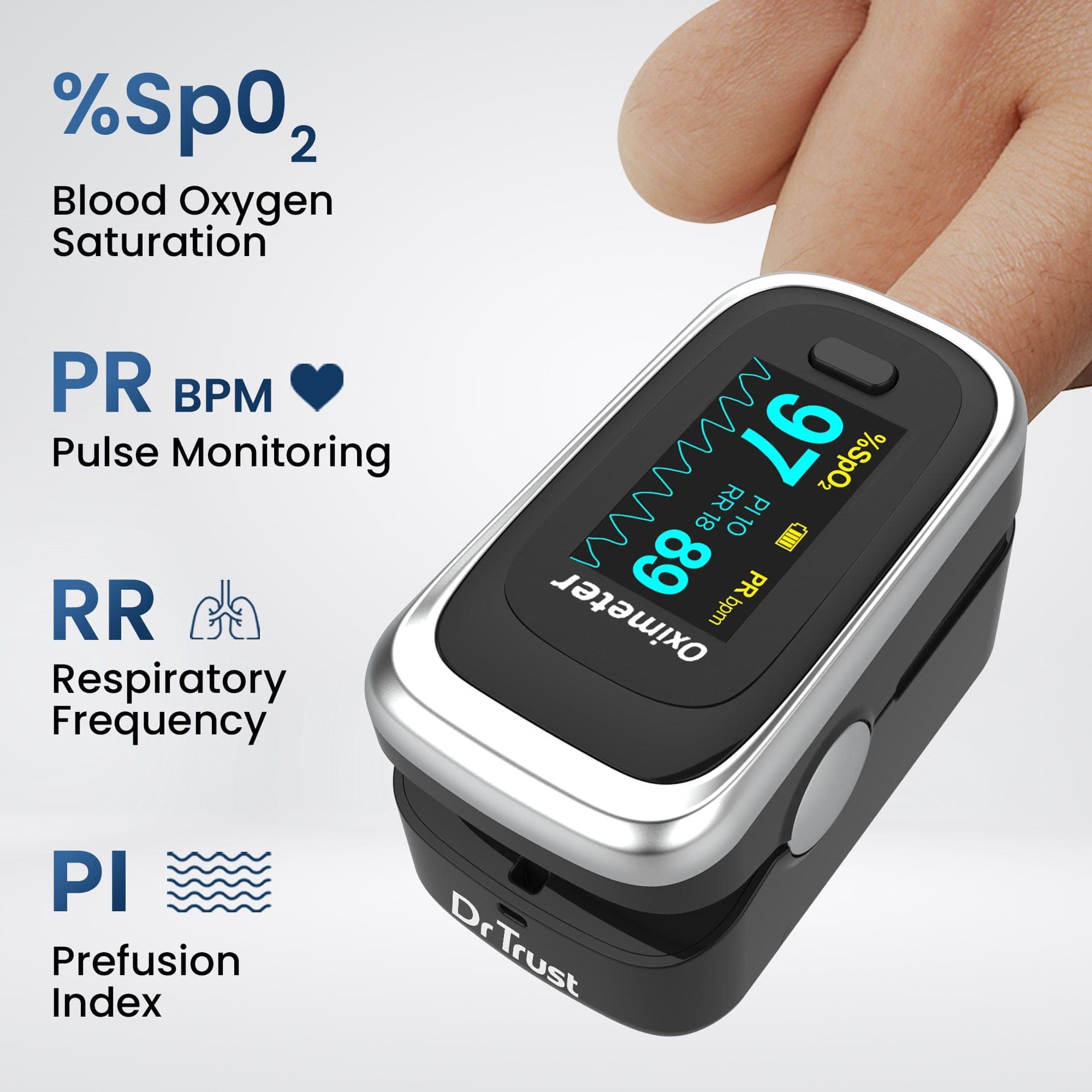 Dr Trust USA pulse oximeter Dr Trust USA Pulse Oximeter 213 (Black)