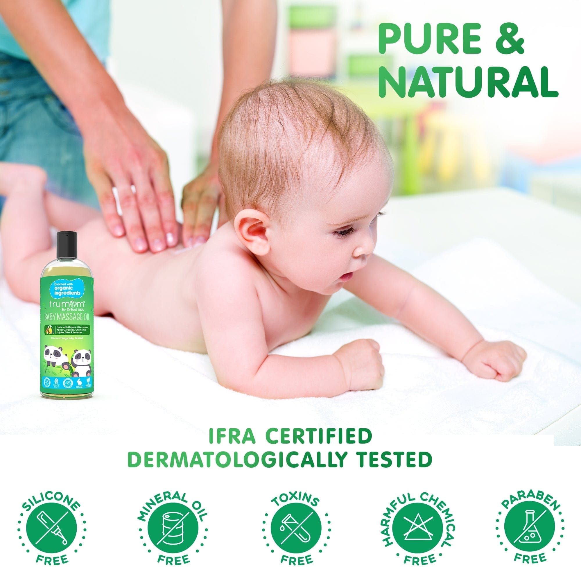 Dr Trust USA Trumom organic Trumom USA ORGANIC Massage Oil 100 ml - Australian Made Safe Certified, Toxins & Harmful Chemical Free 2016