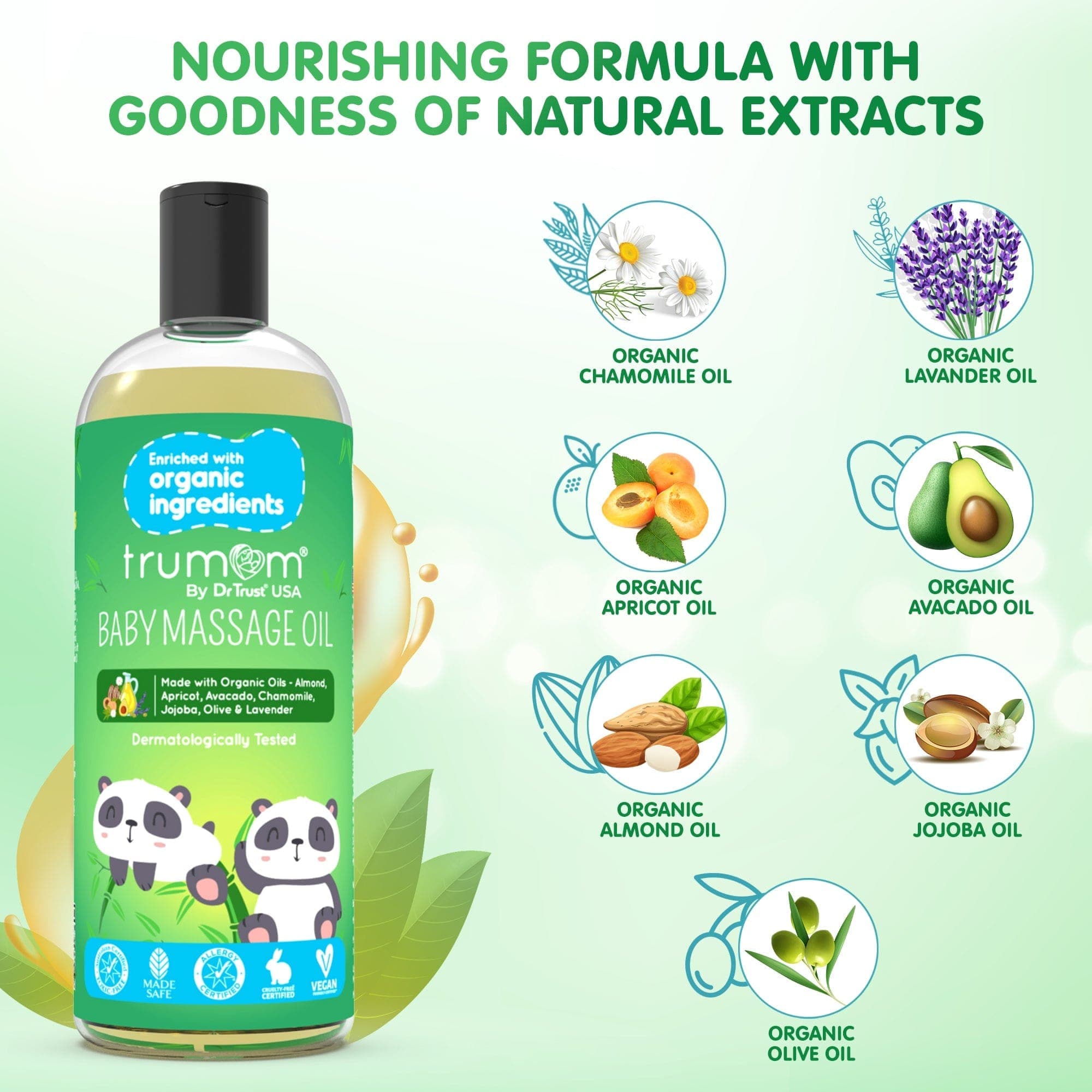 Dr Trust USA Trumom organic Trumom USA ORGANIC Massage Oil 100 ml - Australian Made Safe Certified, Toxins & Harmful Chemical Free 2016