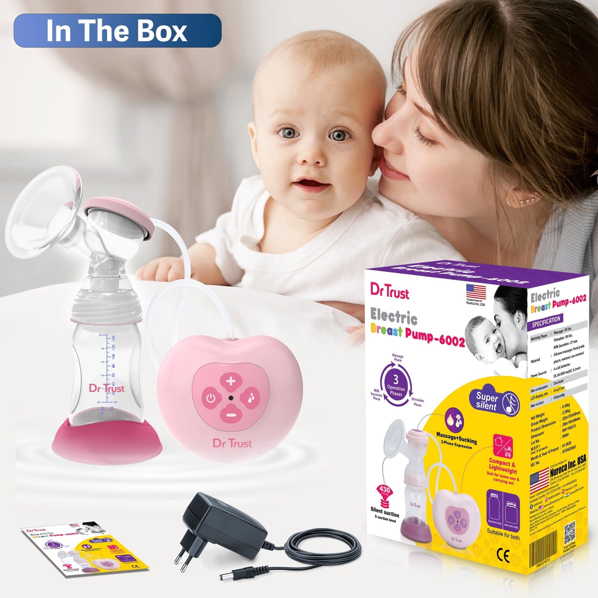 Dr Trust USA Breast Pump Dr Trust USA Electric Breast Pump for Baby Feeding 6002