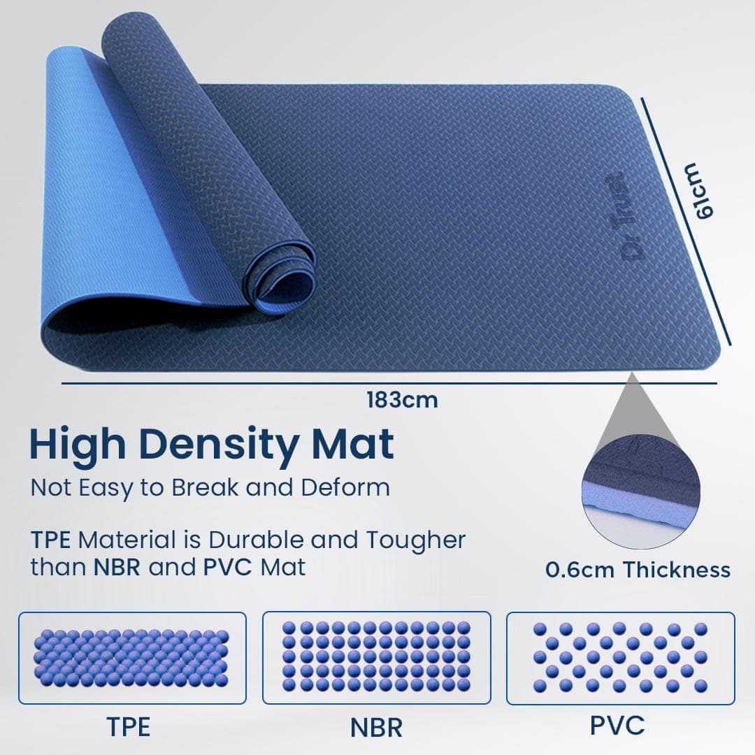 Dr Trust USA Mats Dr Trust USA Premium Luxfoam TPE Yoga & Exercise Mat 317