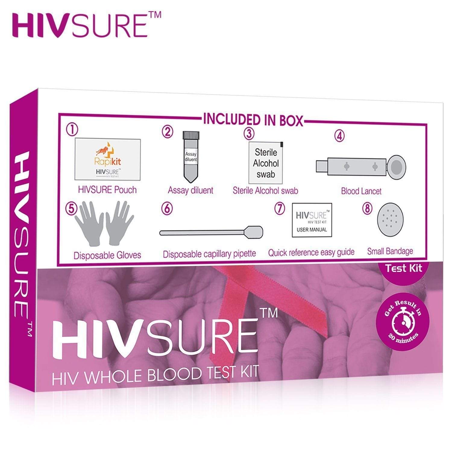 HIVSure - Easy To Use Blood Test Kit | Dr Trust.