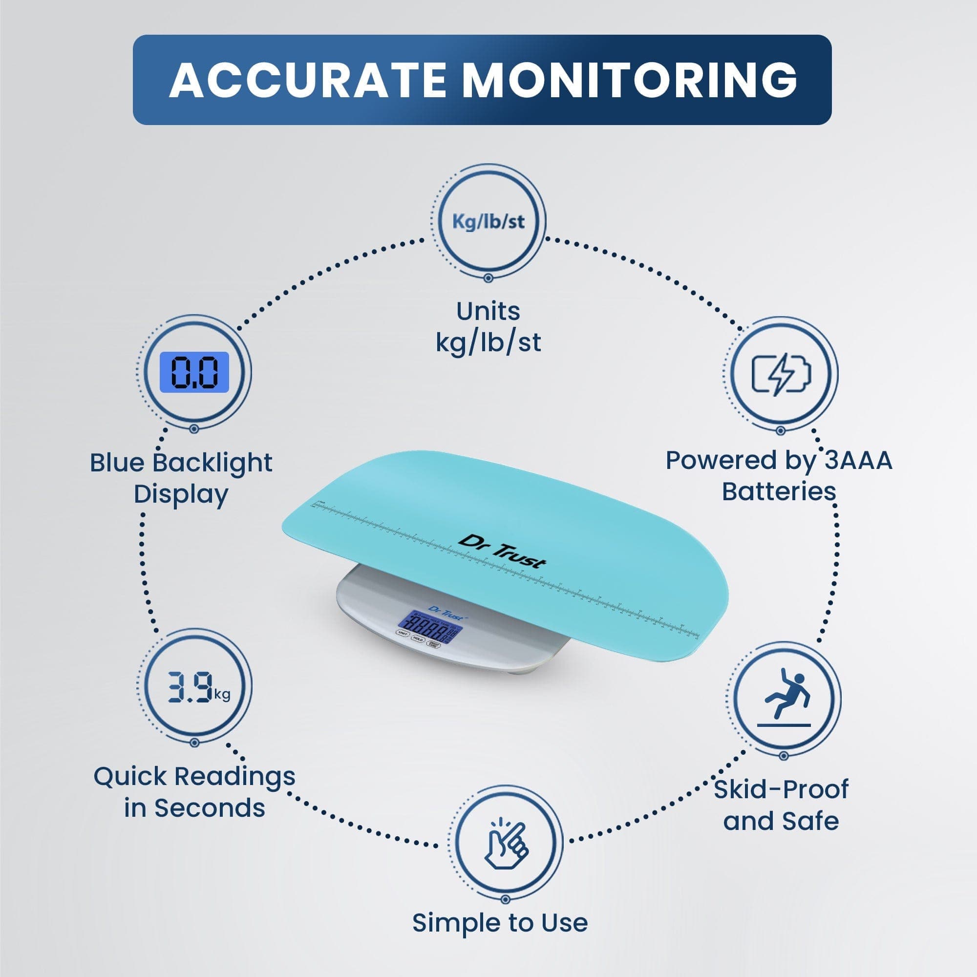 Dr Trust USA baby scale Dr Trust USA Growbuddy - Baby Infant Toddler and Adult Weighing Scale 510