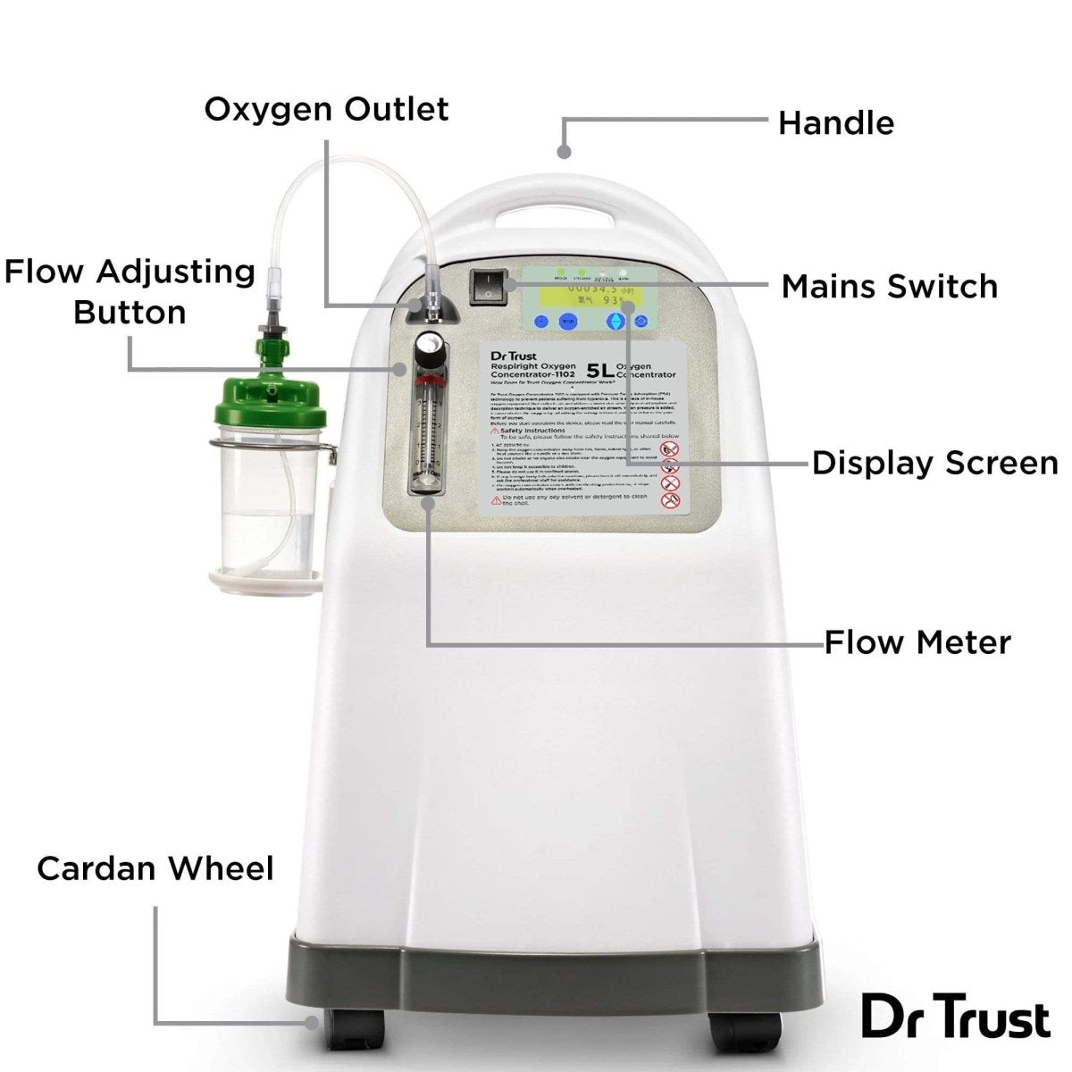 Dr Trust USA 5L Oxygen Concentrator 1102