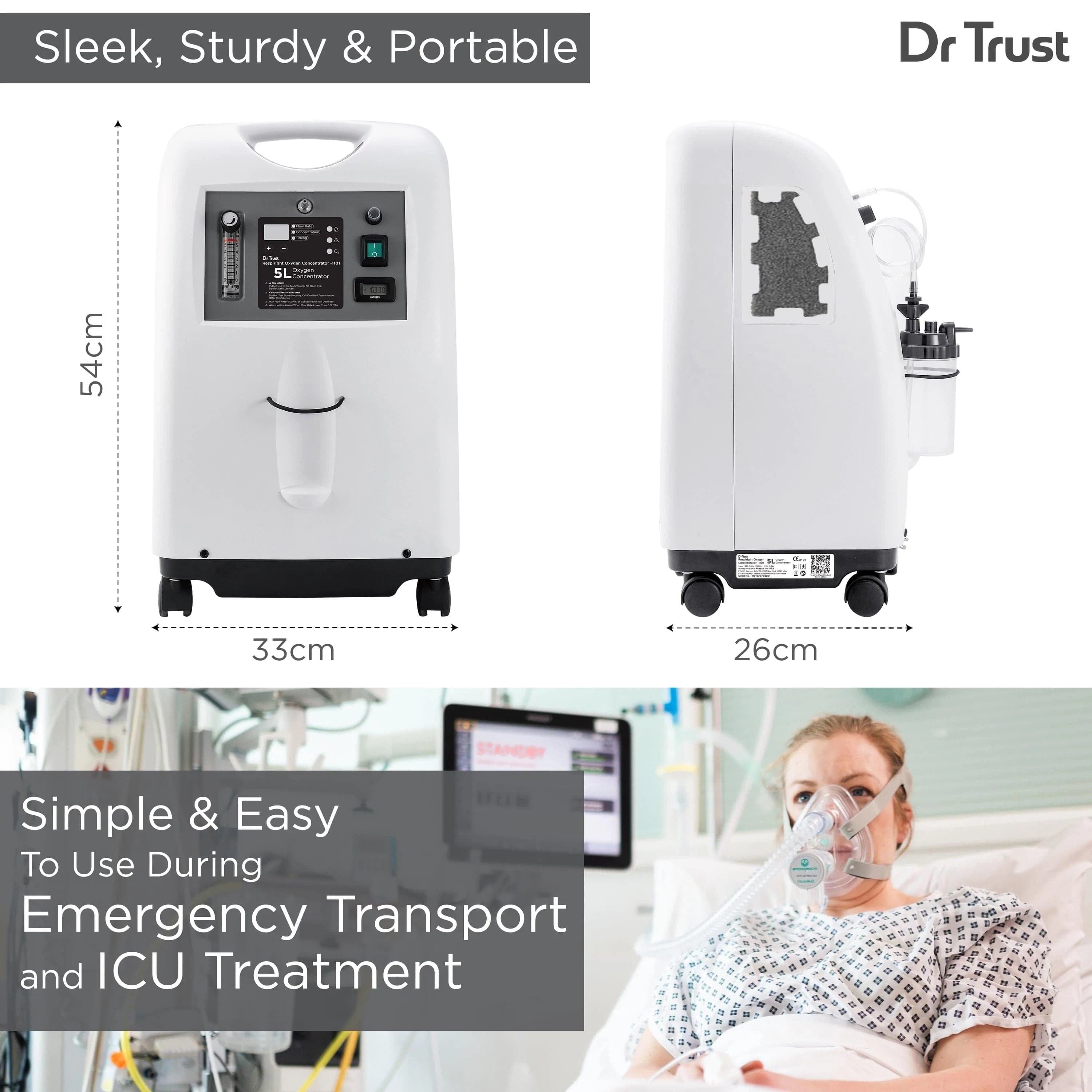 Dr Trust USA Oxygen Concentrators Dr Trust USA 5L Oxygen Concentrator 1101