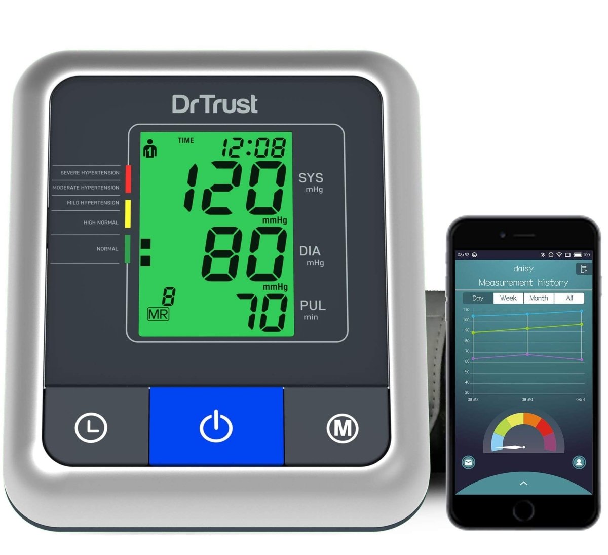 Dr Trust USA A - one Max Connect Bluetooth Blood Pressure Monitor BP machine 105