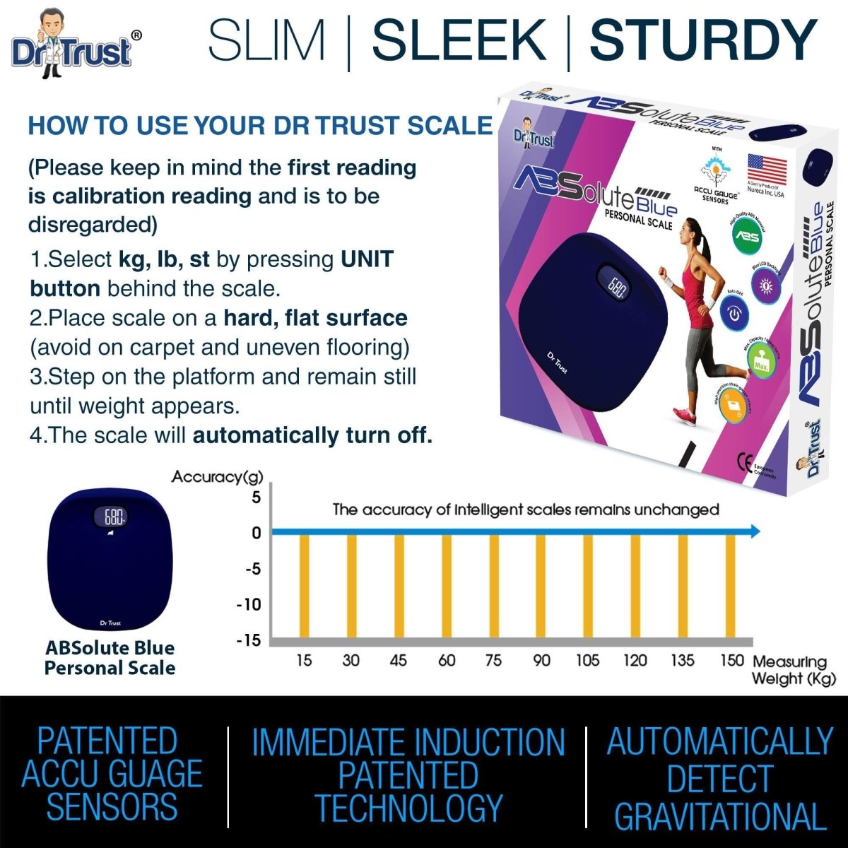 Dr Trust USA ABS Absolute Personal Scale (Blue)