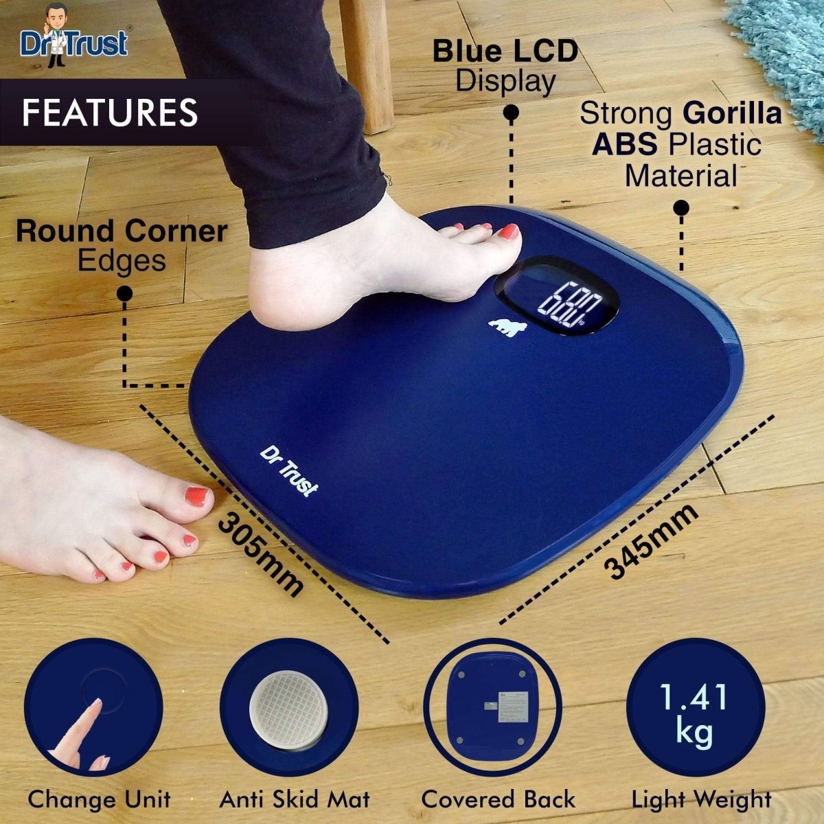 Dr Trust USA ABS Absolute Personal Scale (Blue)