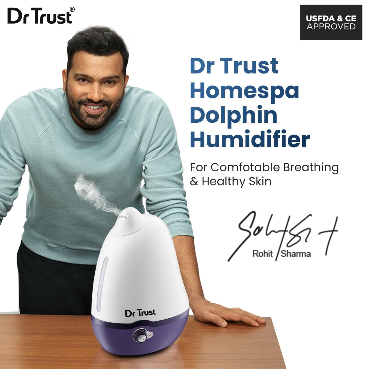 Dr Trust USA Dolphin Humidifier for Home Office 904 (2 L)