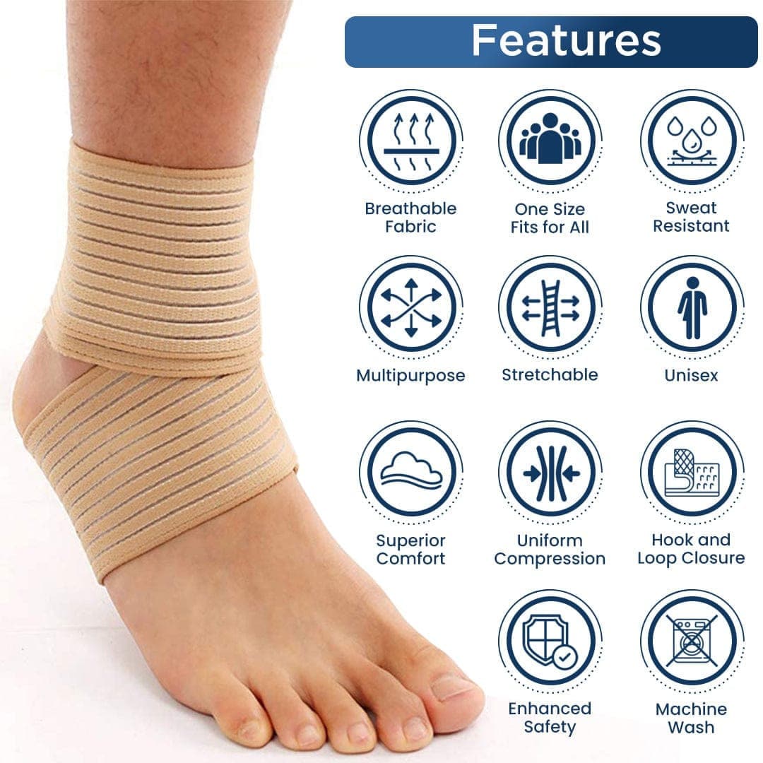 Dr Trust USA Elastic Compression Bandage Tape (1 Pair) 338