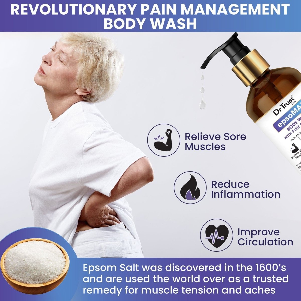 Dr Trust USA Epsomax Pain Relief Body Wash 1401