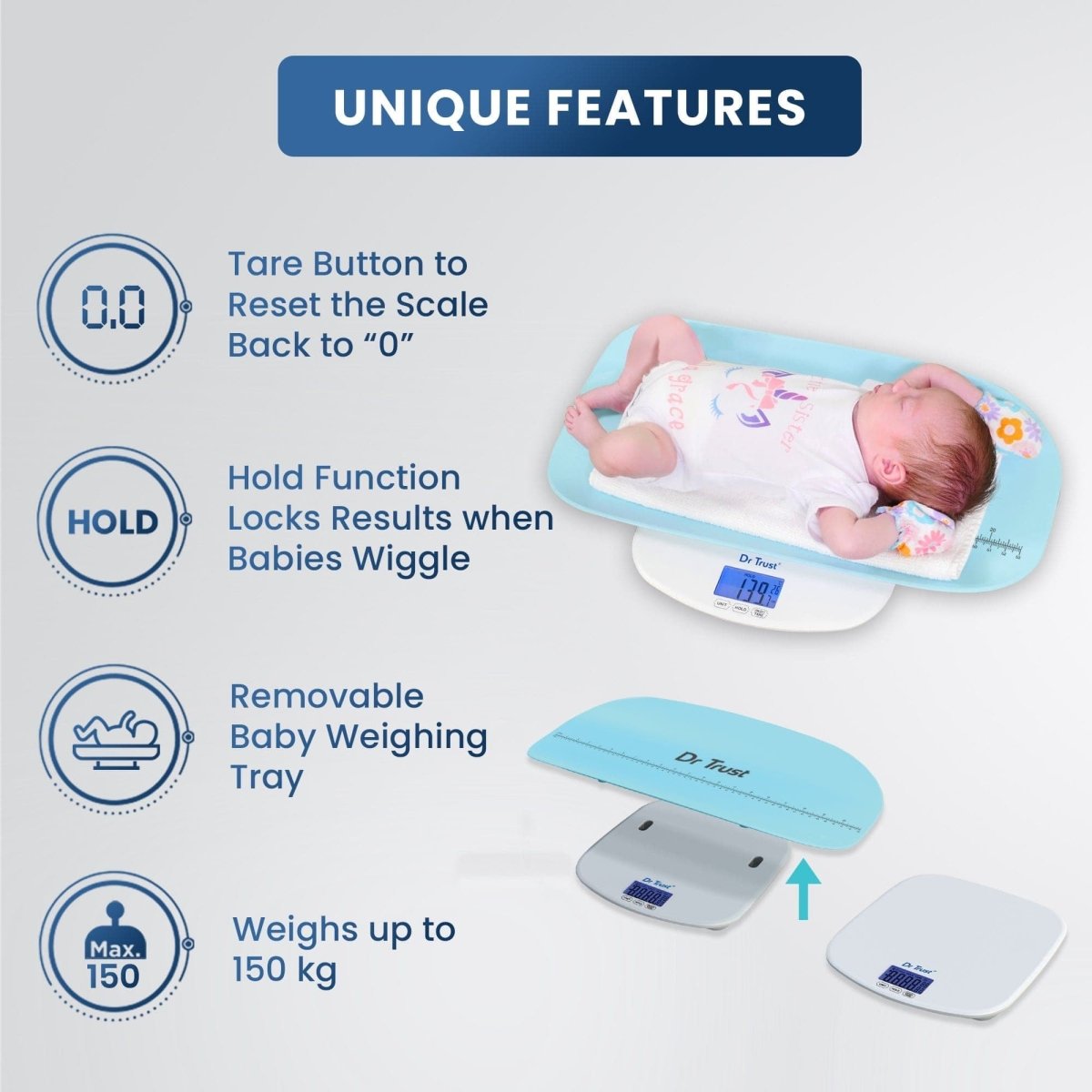 Dr Trust USA Growbuddy - Baby & Adult Weighing Scale 510