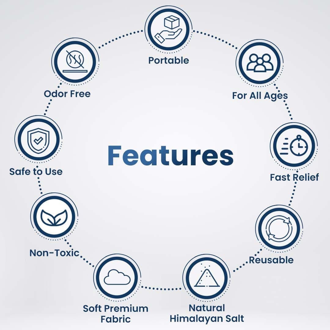 Dr Trust USA Hot Cold Pack Himalaya Salt Eye Pillow 323