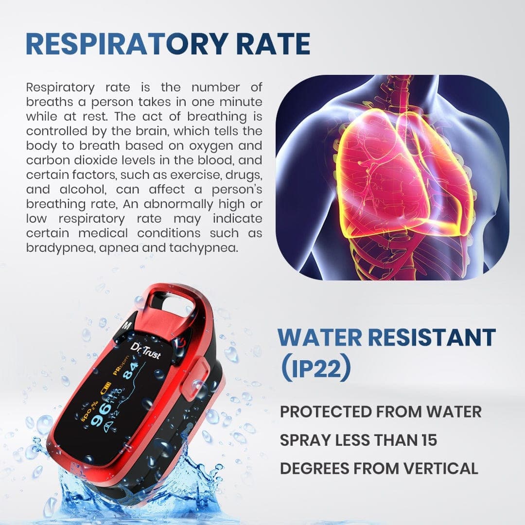 Dr Trust USA Professional Series Finger Tip Pulse Oximeter 203 (Red)