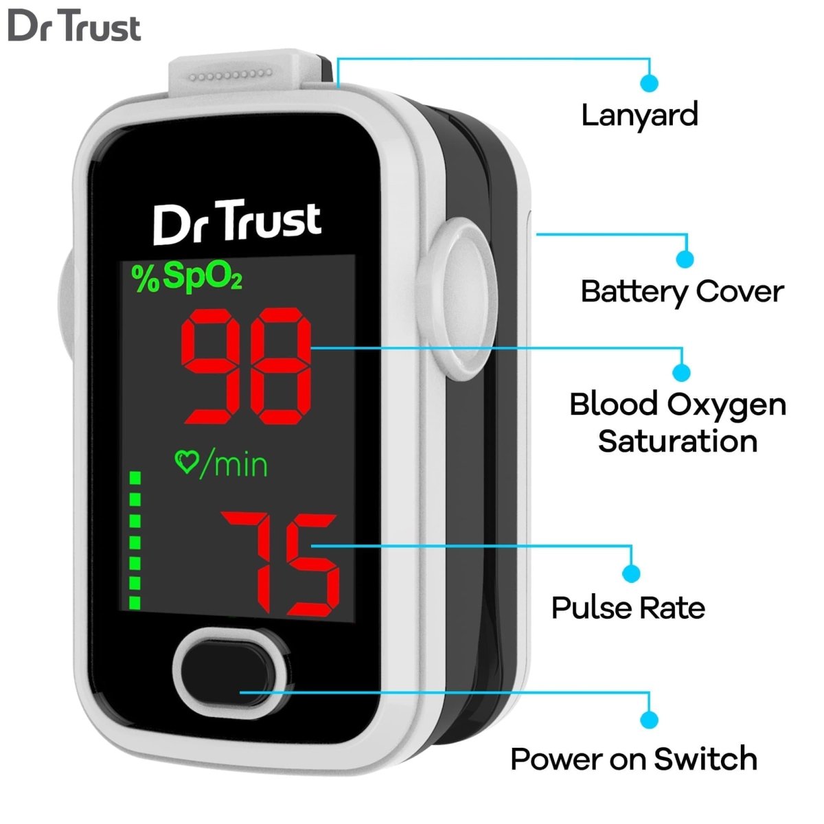Dr Trust USA Pulse Oximeter 215 (White)