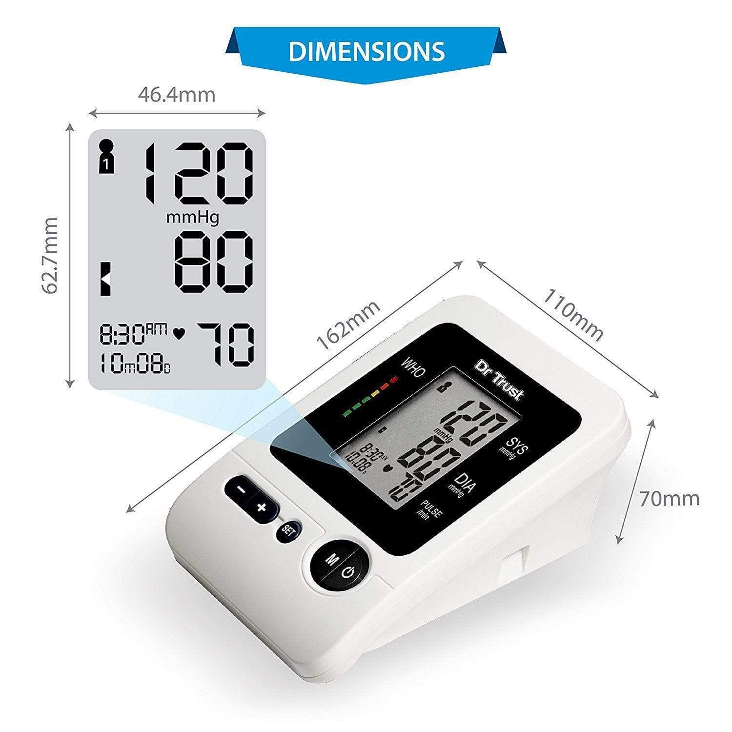 Dr Trust USA Silverline BP Monitor Blood Pressure Monitor | Dr Trust.
