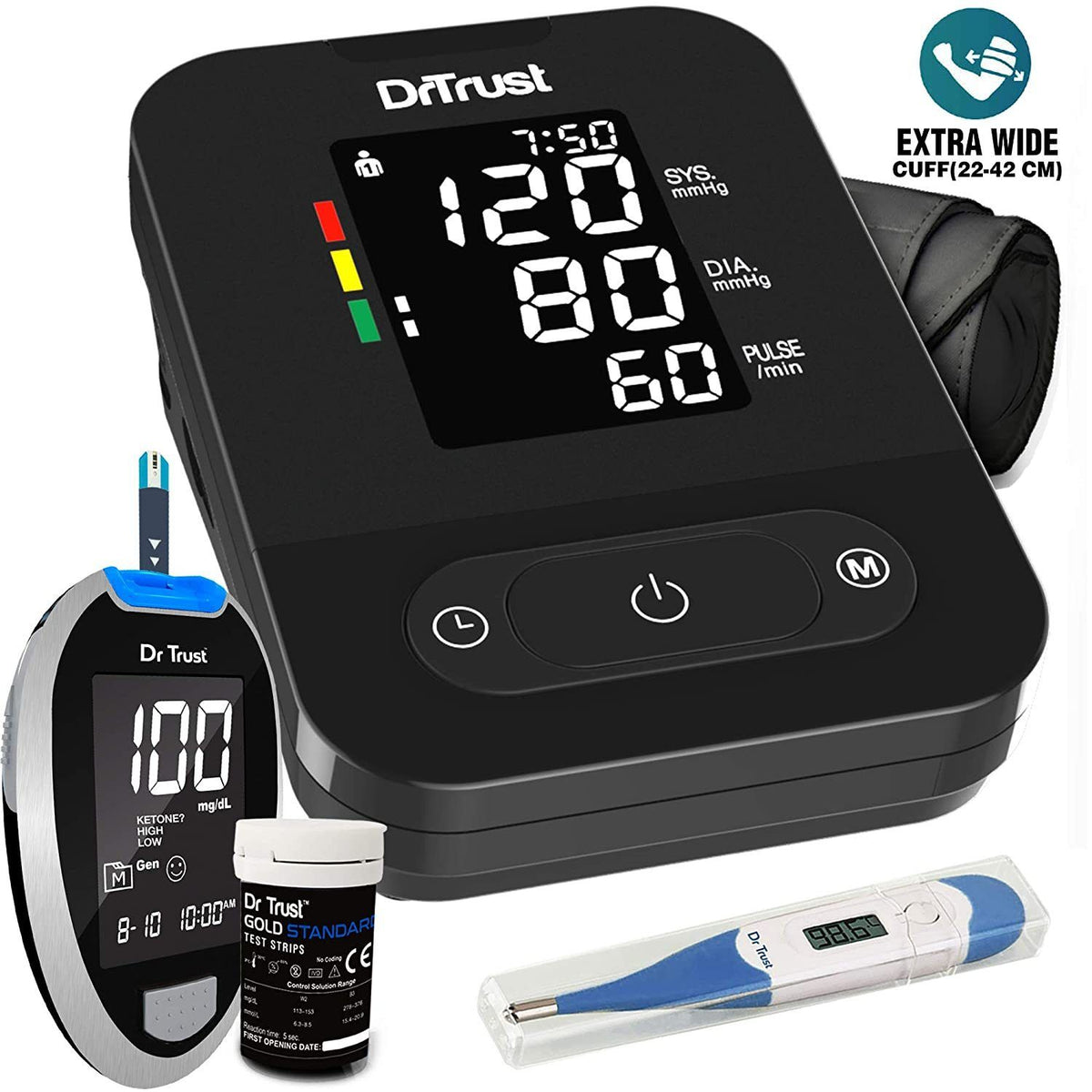 Blood Pressure and Blood Glucose Monitors Combo Kit