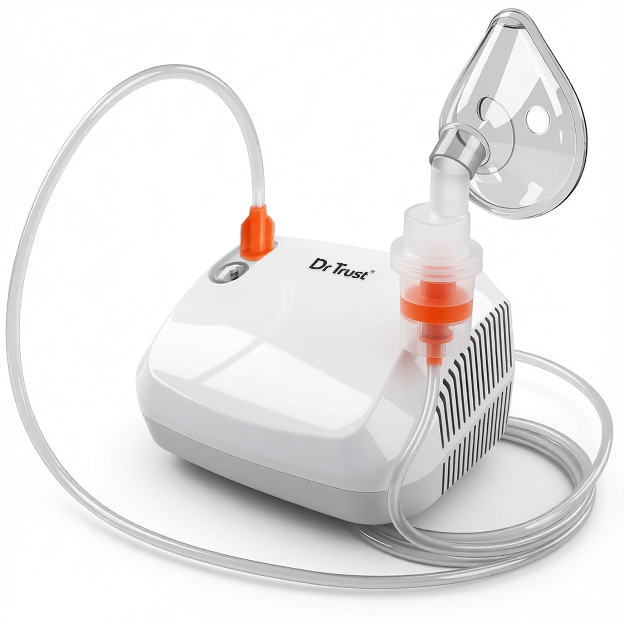 Dr Trust USA 417 AeroCare® Piston Compressor Nebulizer Machine for Adults & Kids Fast & Efficient Nebulization Kit Included Powerful Motor Low Noise