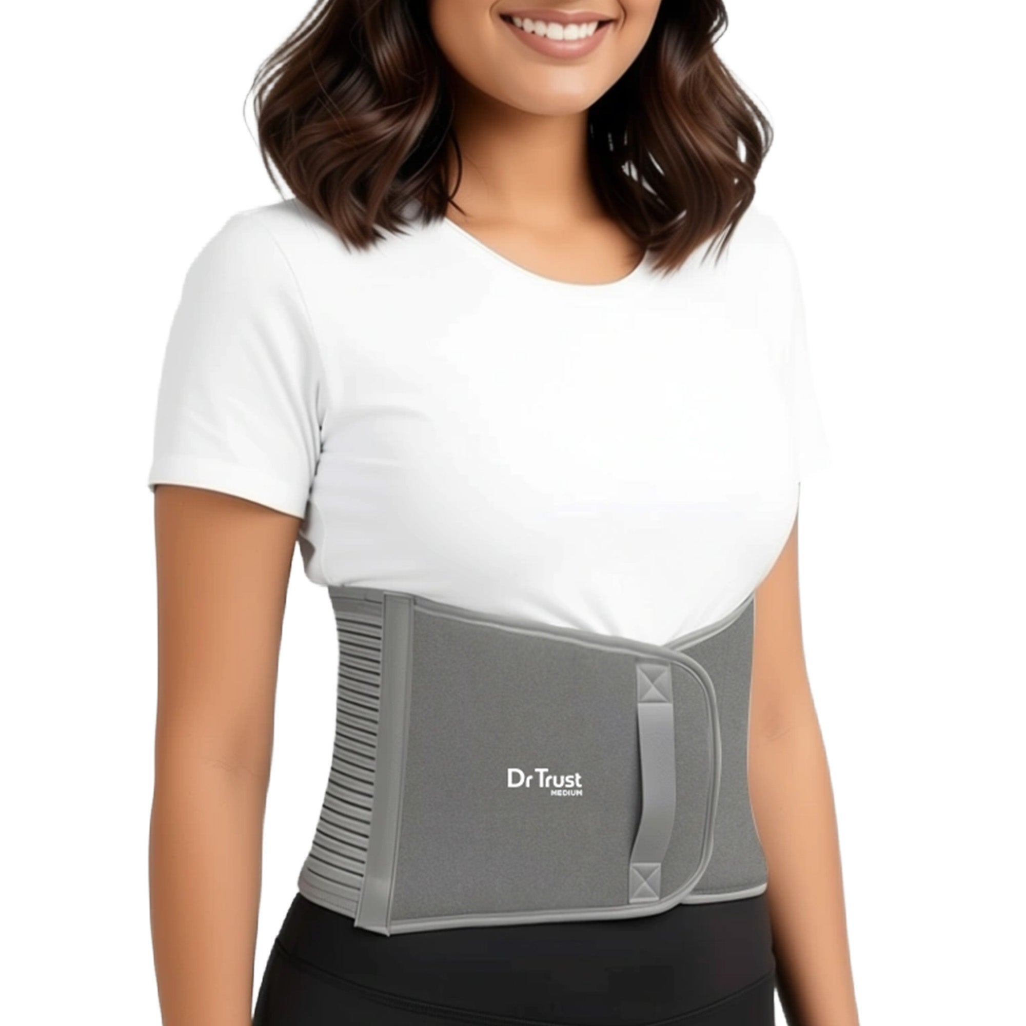 Dr Trust USA 4502 Abdominal Support Belt for Lower Back Pain, Post Surgery & Pregnancy Recovery, 9” (23 cm) Lightweight and Breathable Orthopaedic Compression Belt for Men and Women