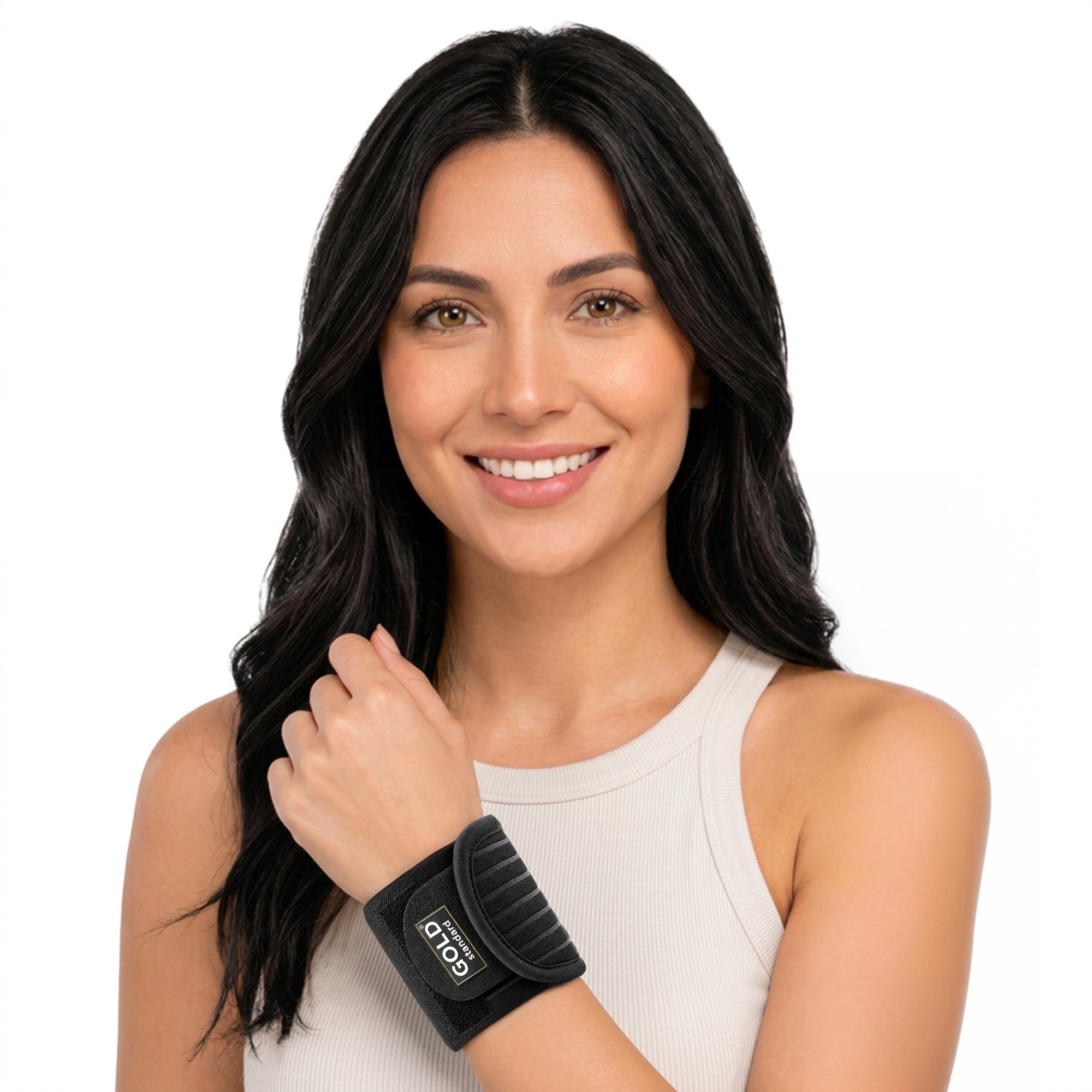 Gold Standard Wrist Brace with Double Lock 2021, Compression Wrist Support Band for Carpal Tunnel, Arthritis, Tendonitis, TFCC, Sprain, Weightlifting, Gym, Sports, Typing & Daily Wear, Men & Women (S, M, L)