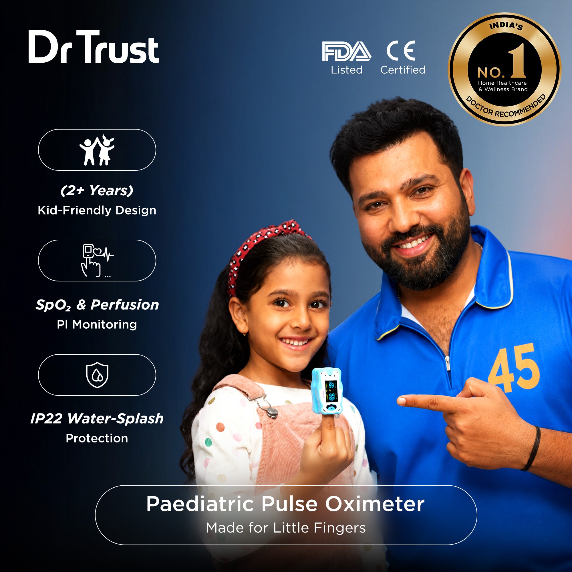 Dr Trust USA Paediatric Finger Tip Pulse Oximeter 212