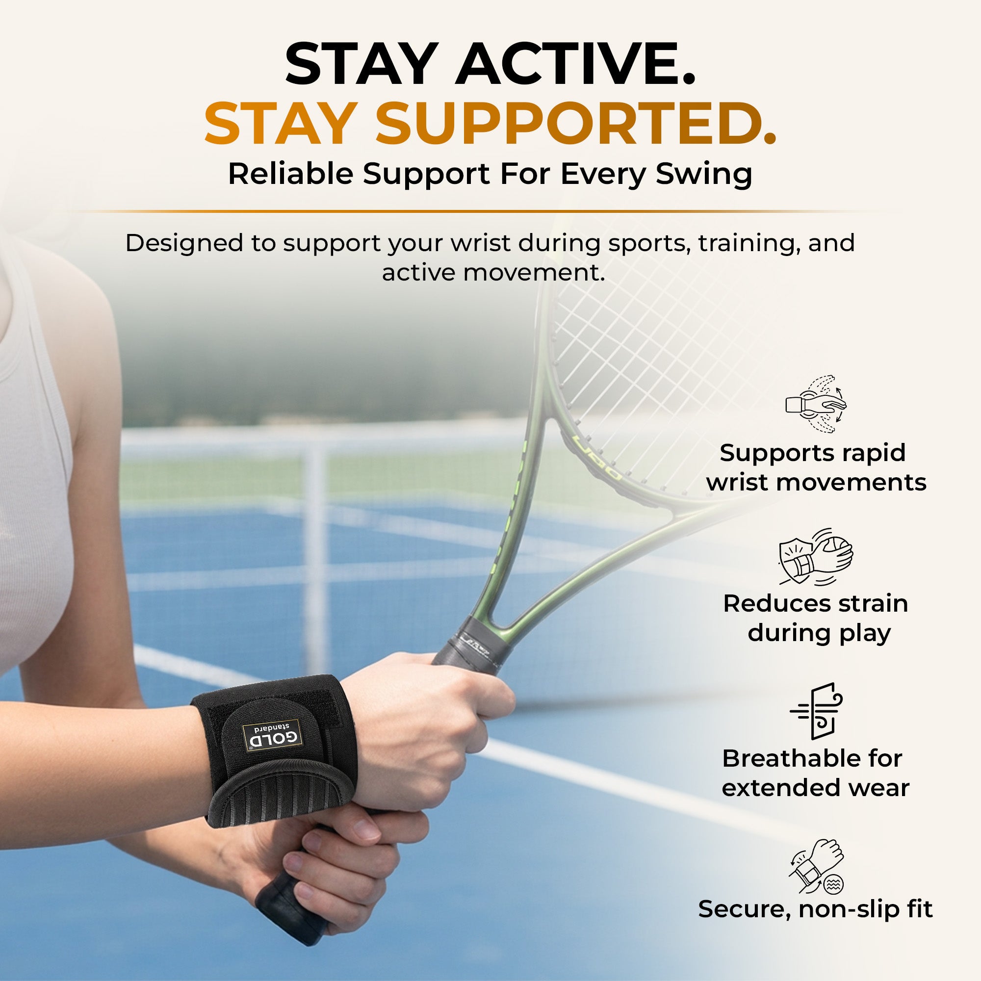 Gold Standard Wrist Brace with Double Lock 2021, Compression Wrist Support Band for Carpal Tunnel, Arthritis, Tendonitis, TFCC, Sprain, Weightlifting, Gym, Sports, Typing & Daily Wear, Men & Women (S, M, L)