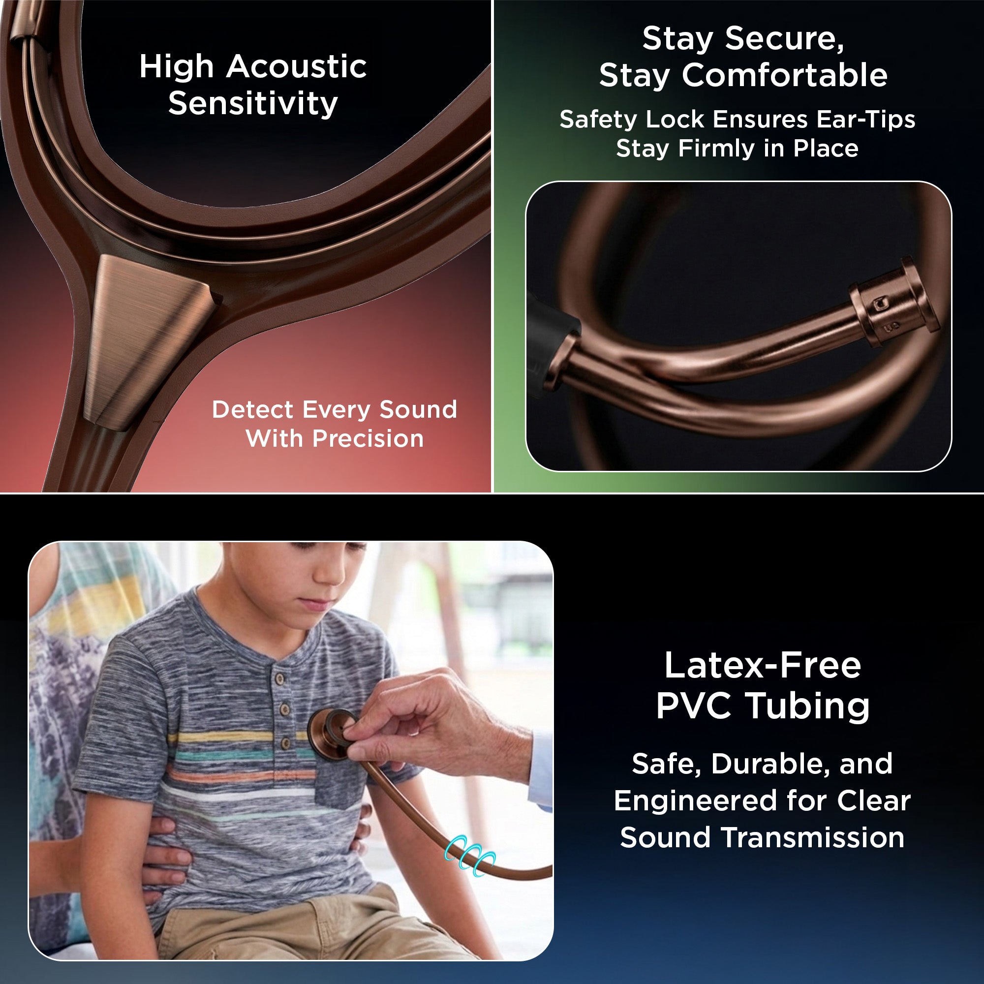 Dr Trust USA Gold Standard® III Stethoscope 136 – MochaGold