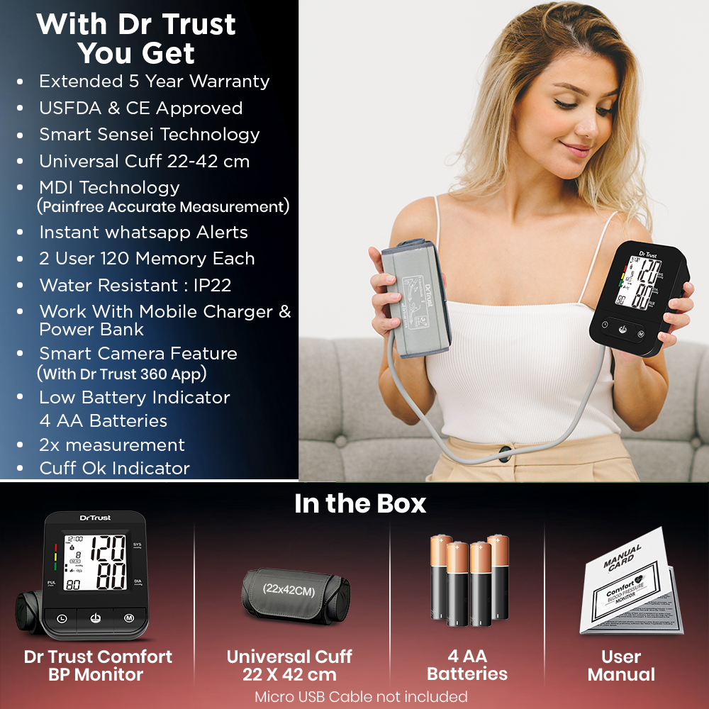 Dr Trust USA BP Machine Comfort Pro 115 (Large Cuff)