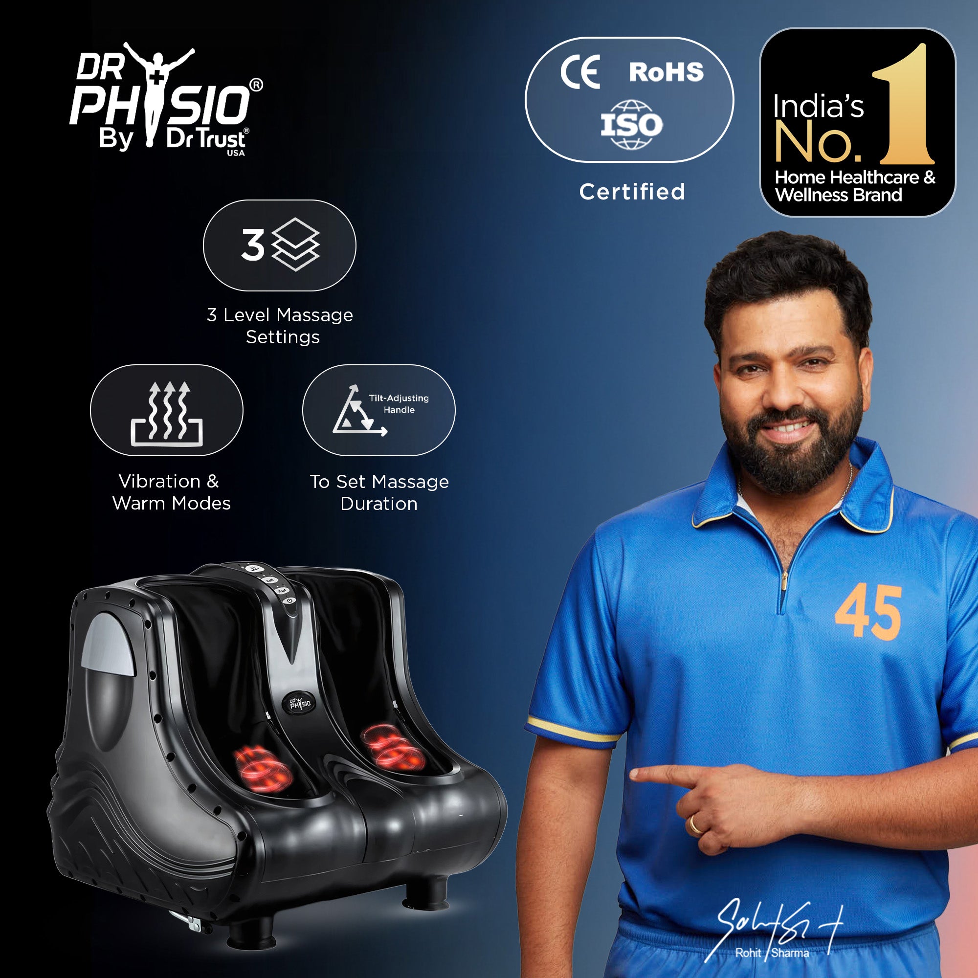 Dr Physio USA Monarch Leg, Foot, Ankle & Calf Massage Machine 1046 (with Heat)