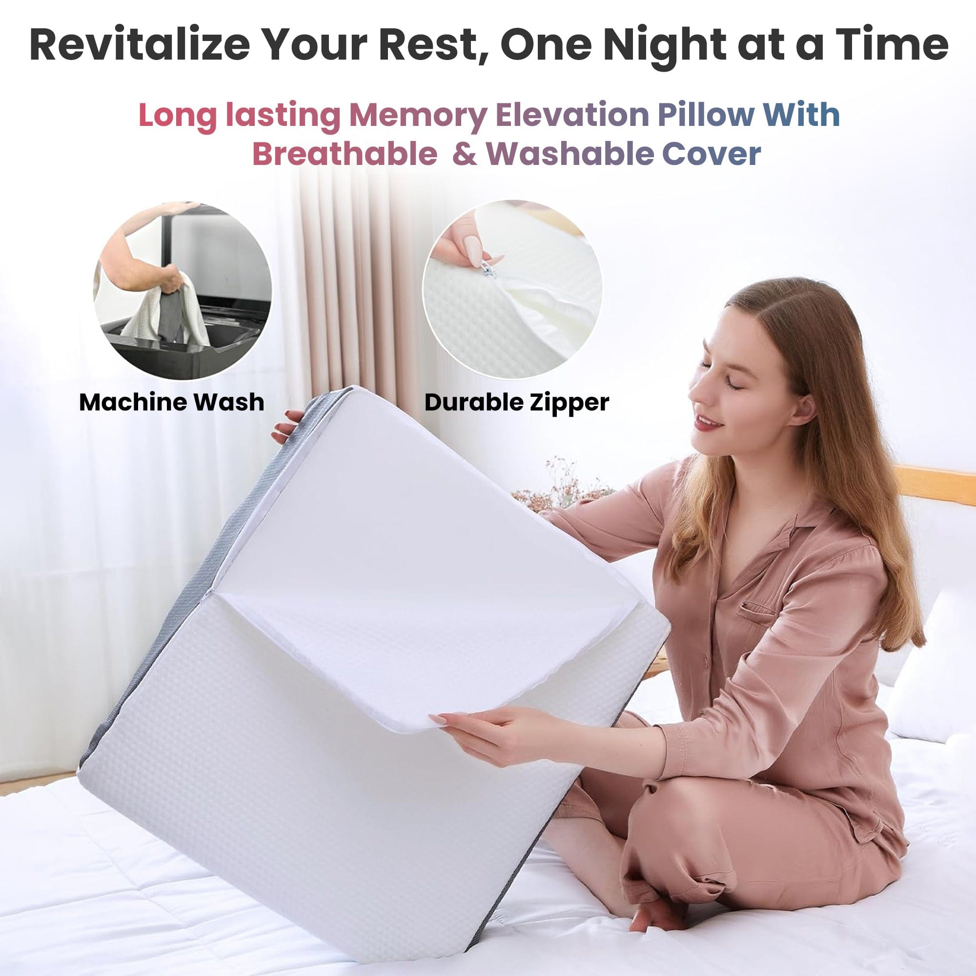 Dr Trust USA Orthopedic Pillow Dr Trust USA Leg Elevation Wedge Pillow For Rest, Pain Relief Post Surgery, Maternity Pregnancy Foot Swelling, Acid Reflux Sleeping Cushion, Orthopedic Elevator Support Back, Knee 363