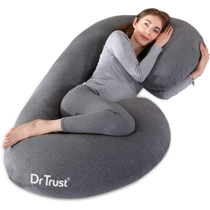 Dr Trust USA pregnancy pillow Dr Trust USA Pregnancy Pillow for Pregnant Women to Sleep, C Shape Full Body Maternity Pillow/ Cushion for Sleeping, Sitting, Belly Support, Back Pain Relief and Baby Nursing - 362 (Pack of 1)