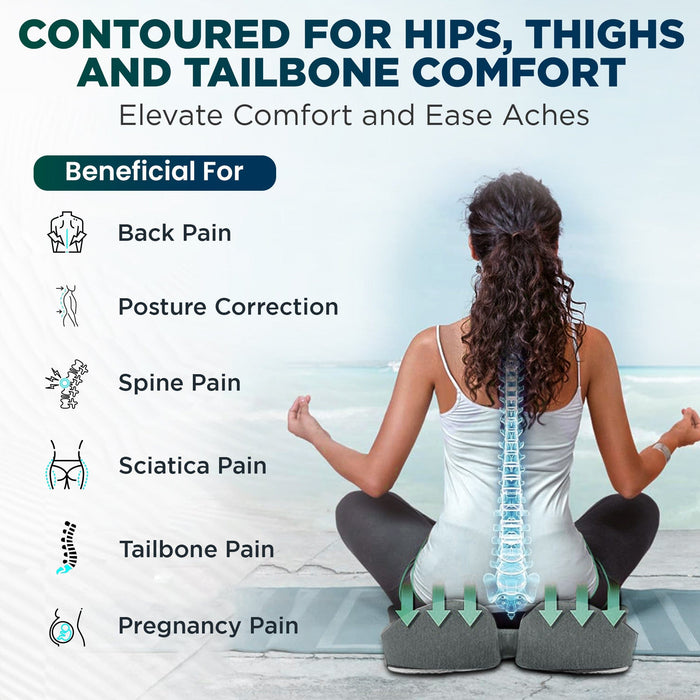 Dr Trust USA Seat Cushion, Pillow for Car Back Pain Relief