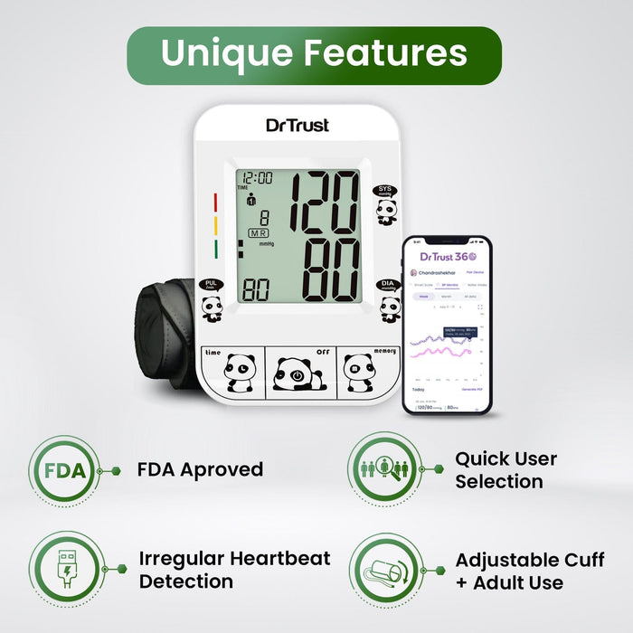 Dr Trust USA Blood Pressure Monitor Adults Kids BP Monitors, Digital Blood Pressure Monitors Including DrTrust USA Pediatric/Kids BP (111) & Core Model with Bluetooth (124) For BP Monitoring At Home, Automatic Health Monitors, BP Machines (Combo Deal)