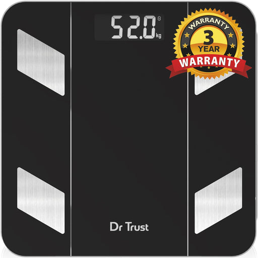 Dr Trust USA Weighing Scale Dr Trust USA Hercules Smart Body Fat Analyser & Composition Scale -525, BMI, Personal Weighing Machine Monitor Body Weight Loss, Age & Bone Mass and Syncs With Fitness App (White)