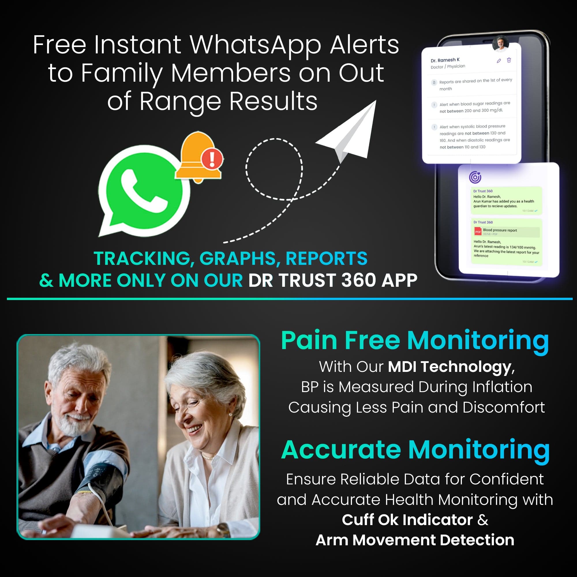 Dr Trust USA Blood Pressure Monitor Dr Trust USA BP Check Digital Blood Pressure Monitor -126, Fully Automatic Arm-type BP Monitoring Machine For Accurate Results, Best Blood Pressure Monitor For Home Use