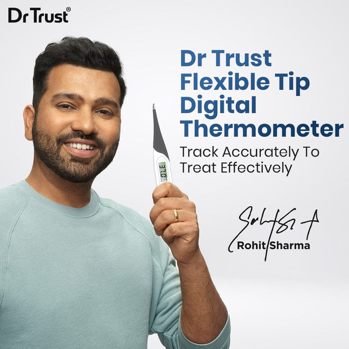 Dr Trust USA Thermometer2 Dr Trust USA Flexible Tip Thermometer-616, Waterproof Digital Body Fever Check Machine for Babies, Kids & Adults Temperature Testing, Oral, Rectal & Underarm Use