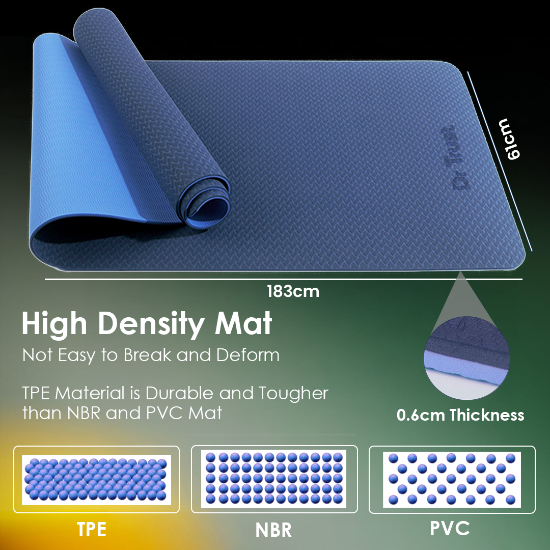 Dr Trust USA Premium Luxfoam TPE Yoga & Exercise Mat 317