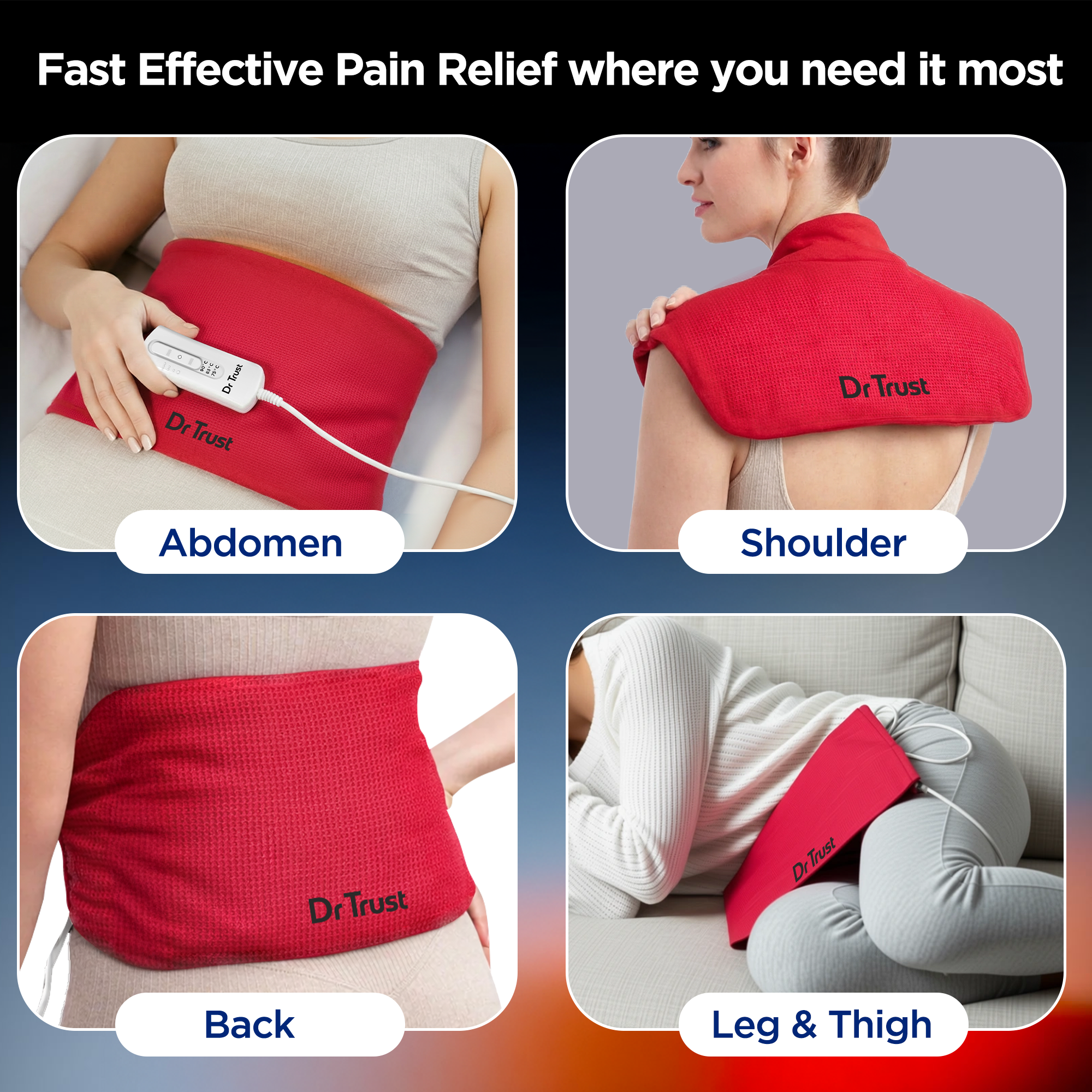 Dr Trust USA PinkTherm Orthopedic Heating Pad 3102