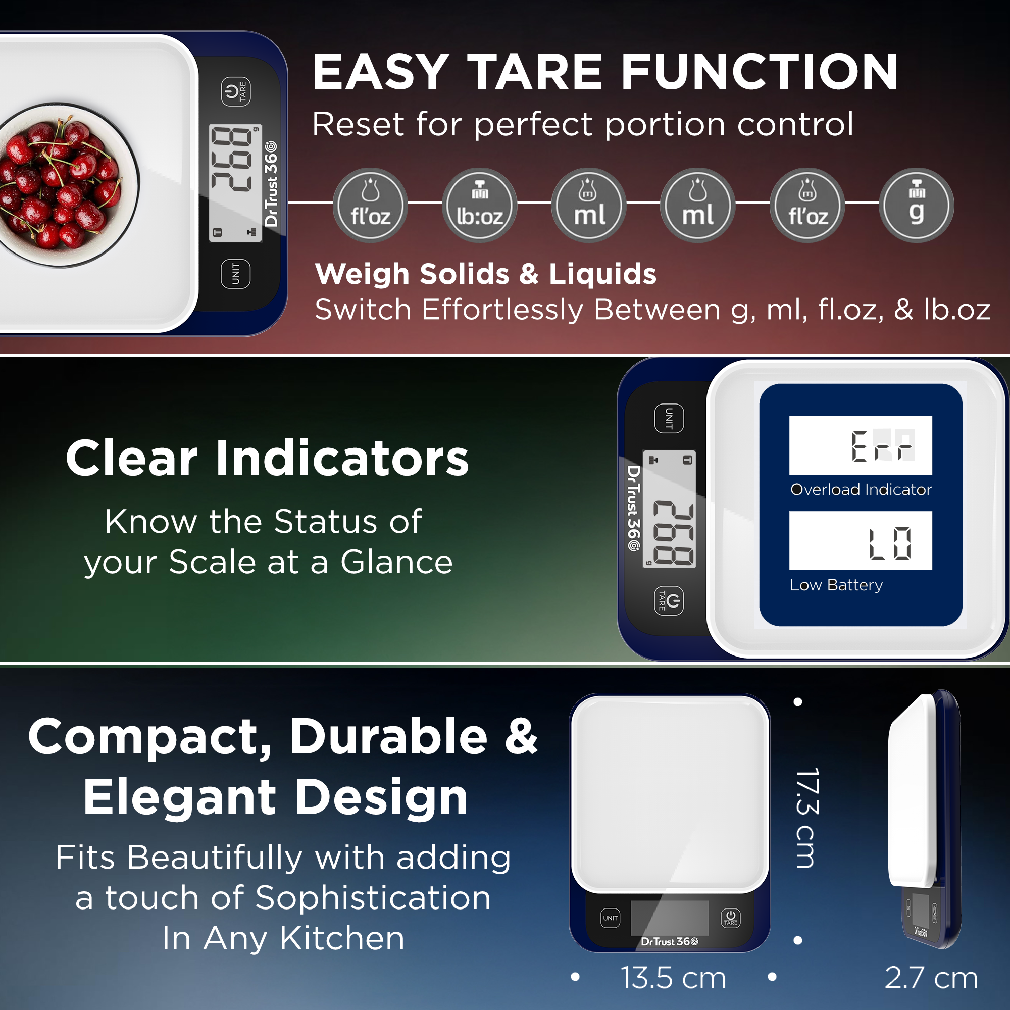 Dr Trust USA Smart Nutrition Food Kitchen Scale with App 530