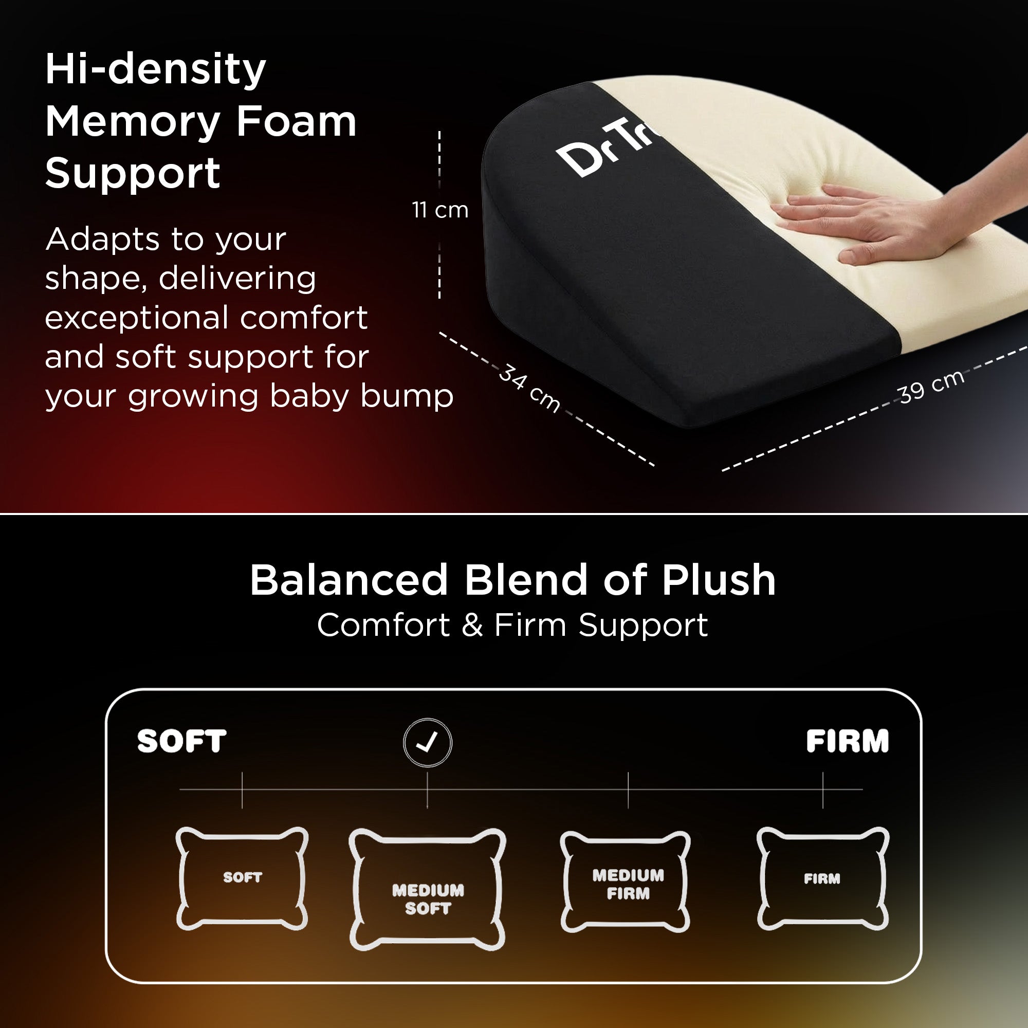 Dr Trust USA Pregnancy Wedge Pillow 3212